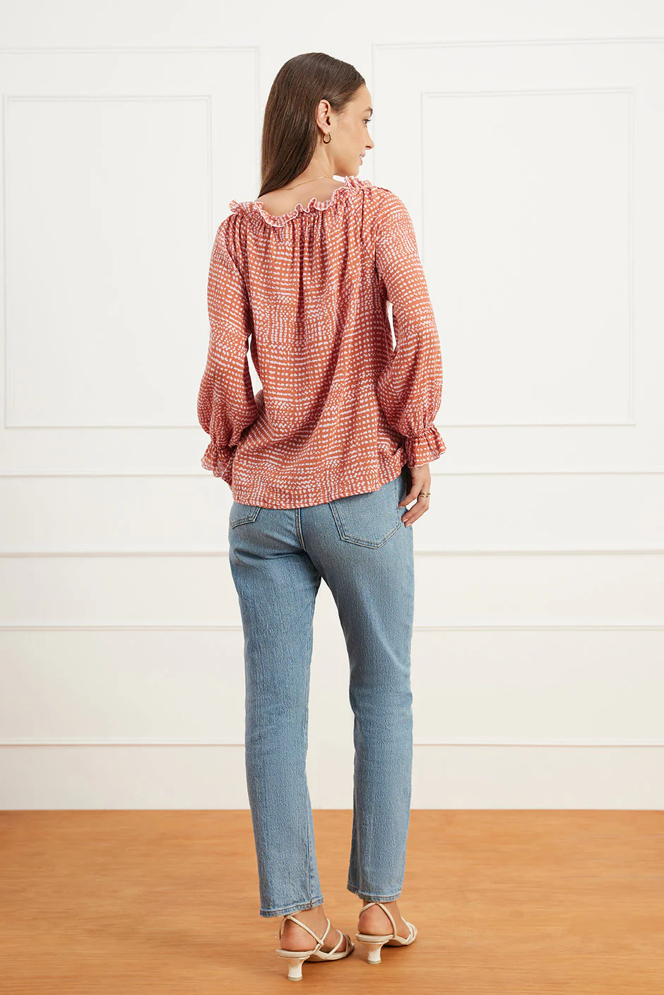 Esme Top in Saffron Dot - Image 4