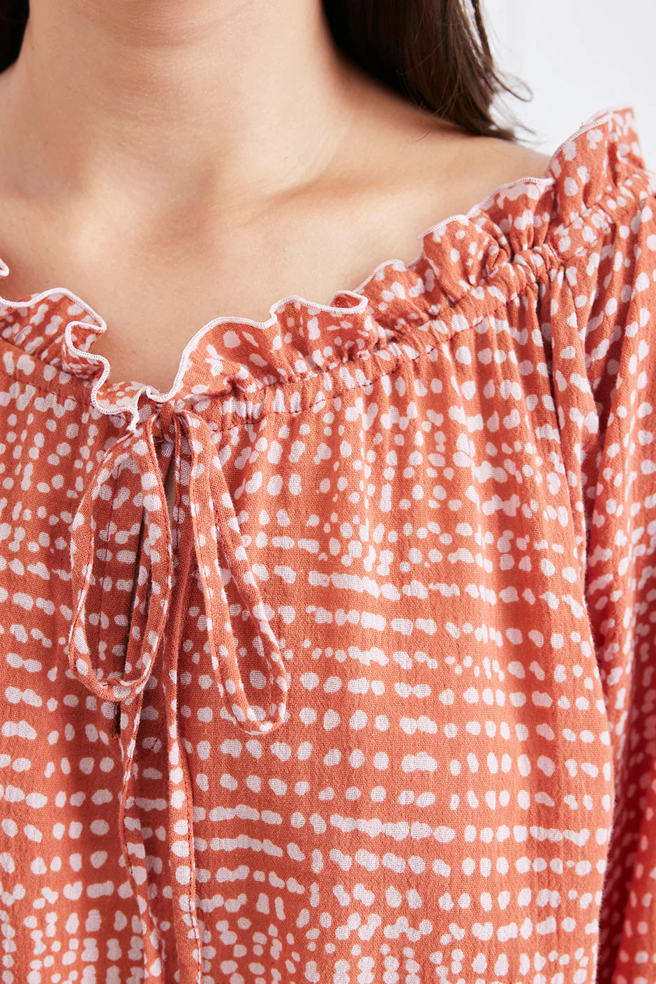 Esme Top in Saffron Dot - Image 5