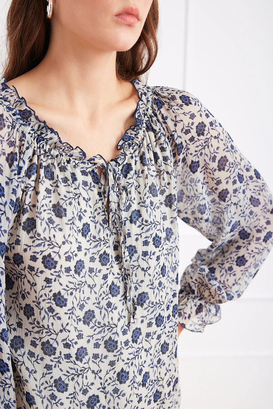 Esme Top in Sapphire Vines - Image 5