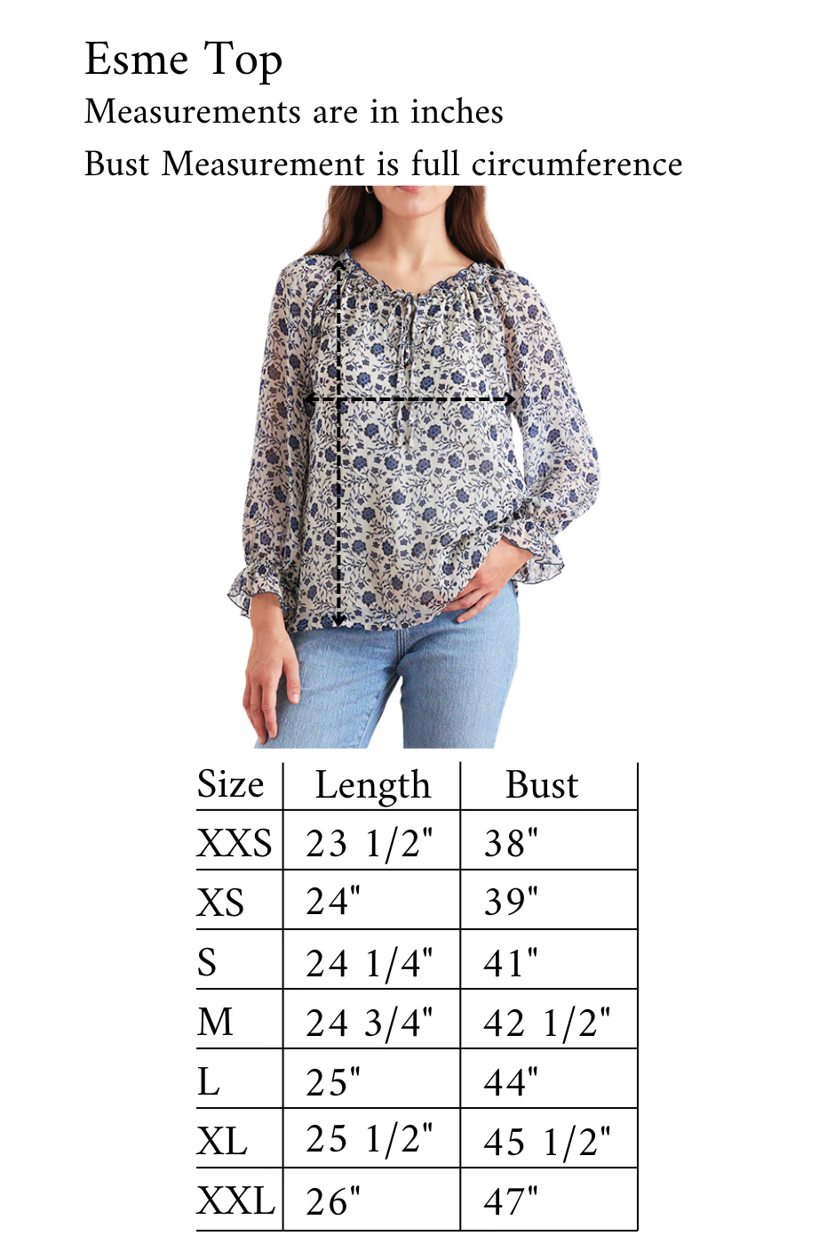 Esme Top in Sapphire Vines - Image 6