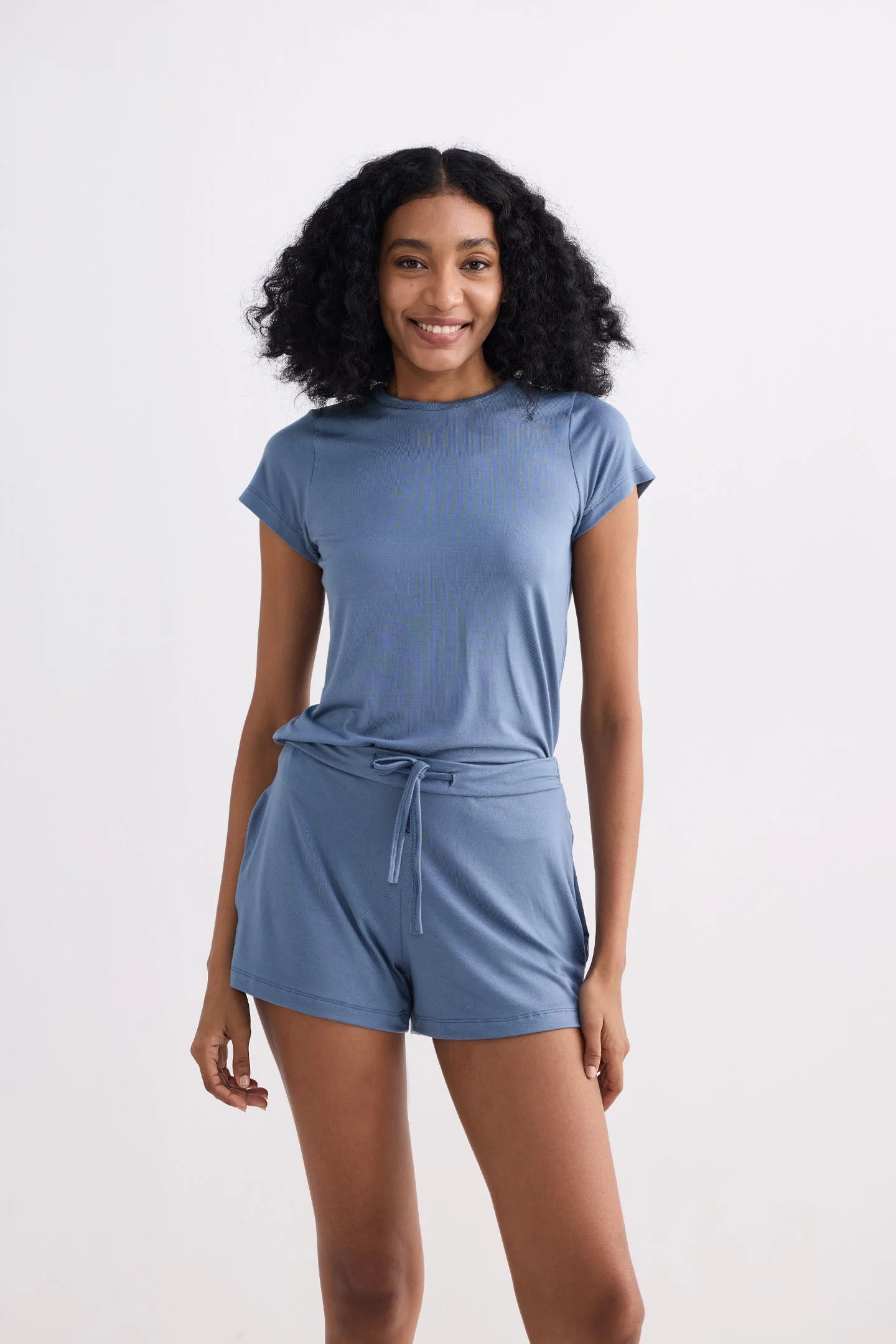 Essential Knit Shorts in Blue - Image 10