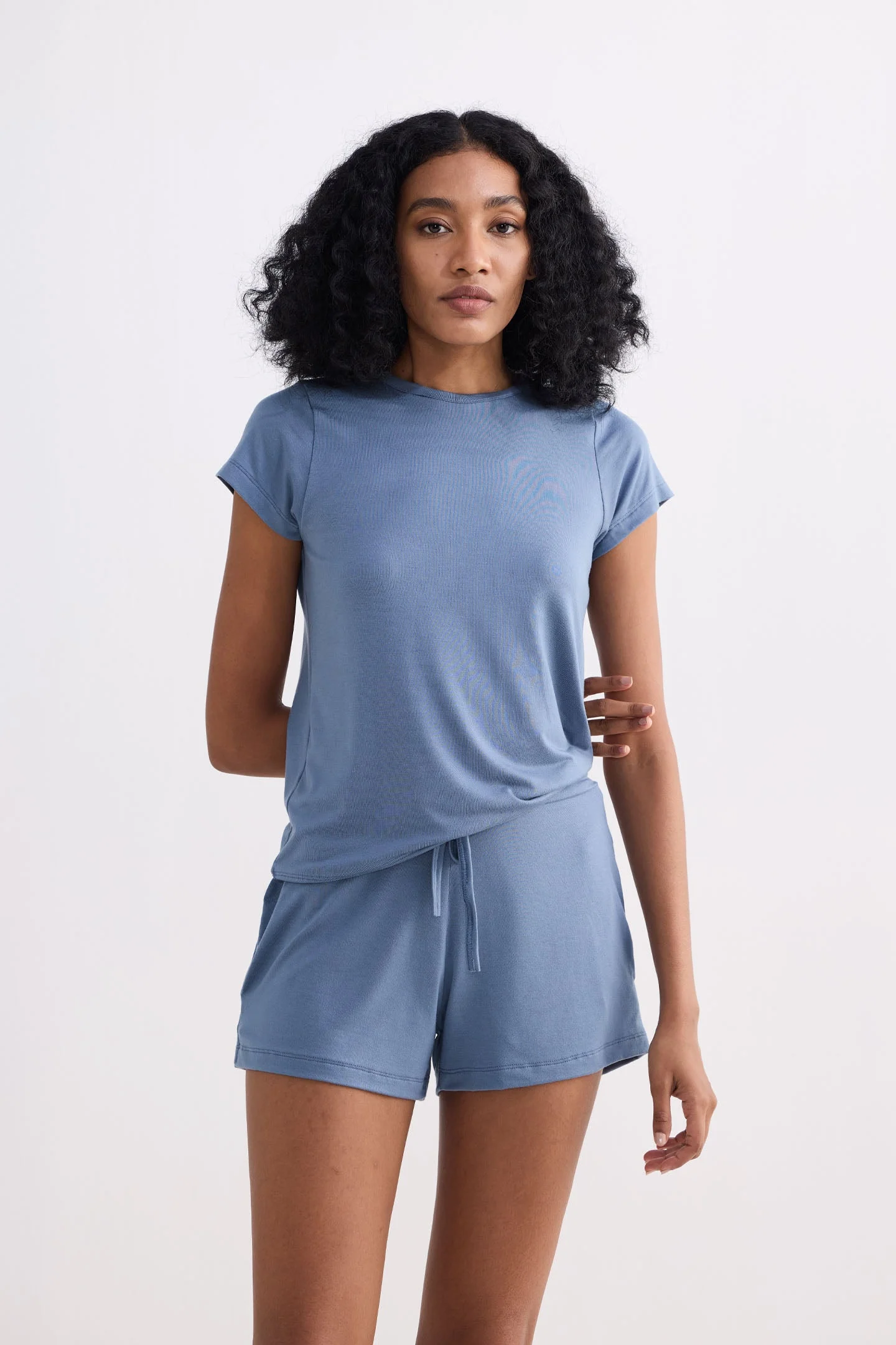 Essential Knit Shorts in Blue - Image 11