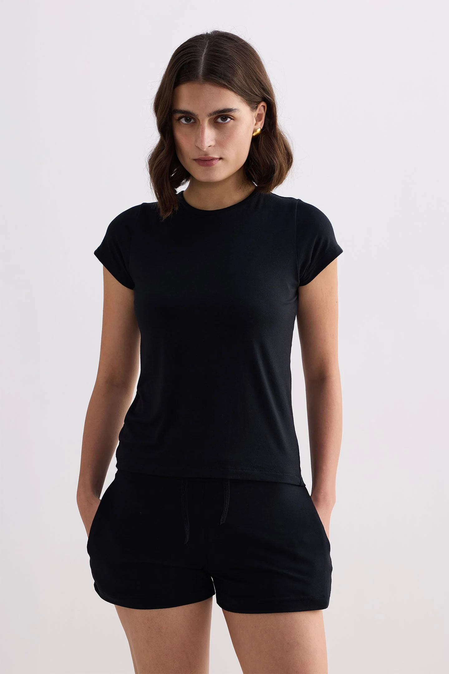 Essential Short Sleeve Tee in Black - Image 14
