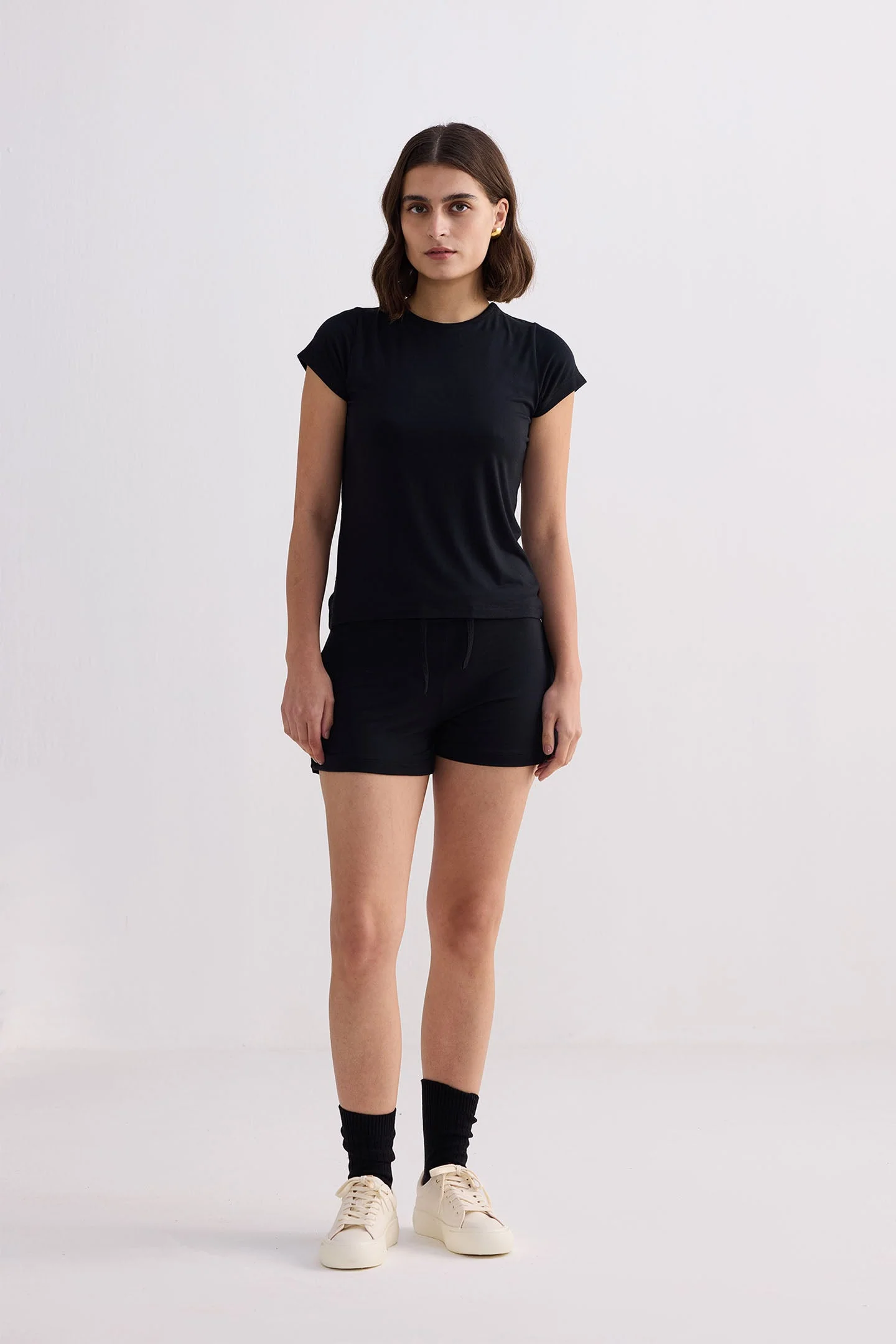 Essential Short Sleeve Tee in Black - Image 3