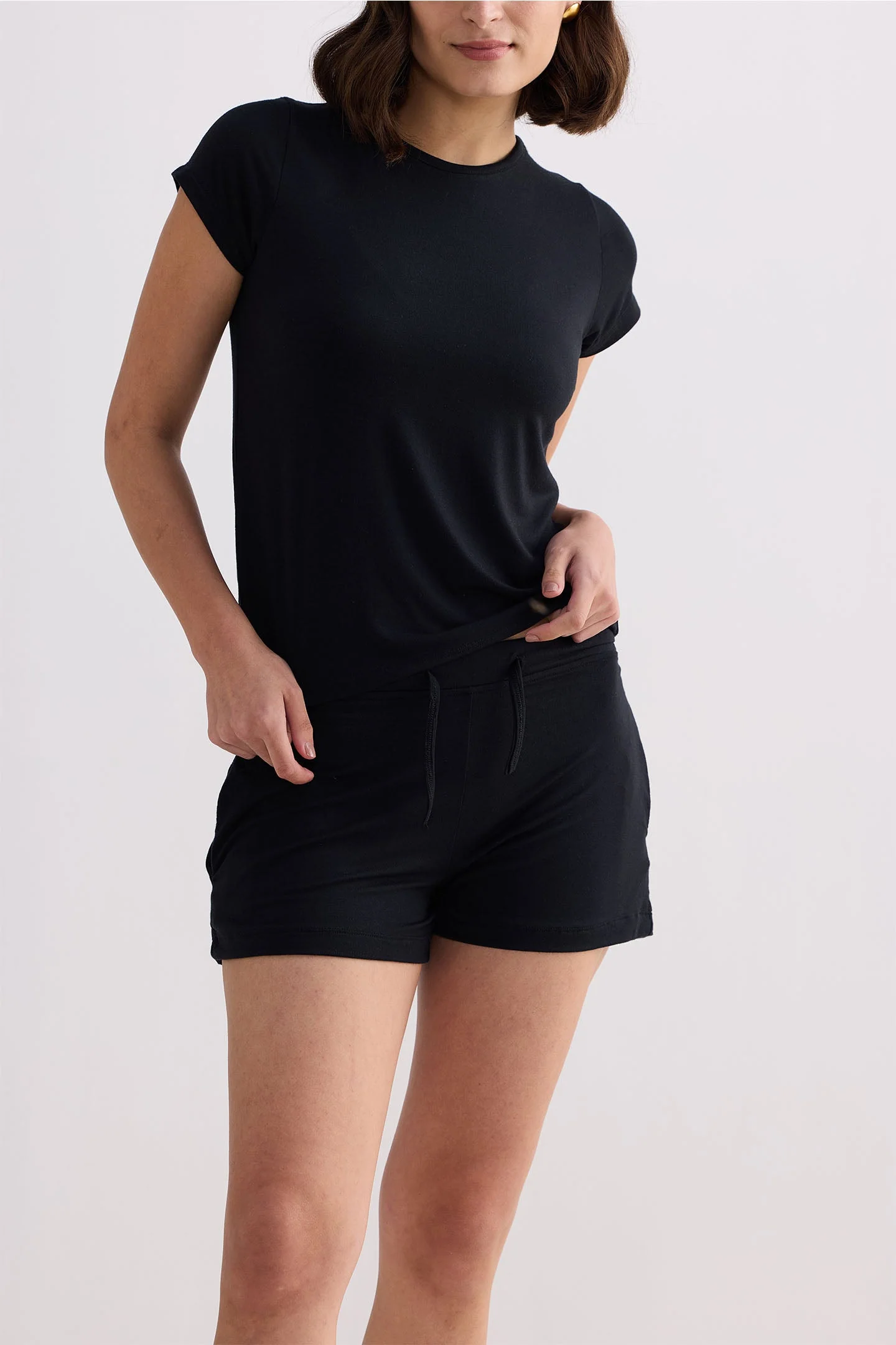 Essential Short Sleeve Tee in Black - Image 4