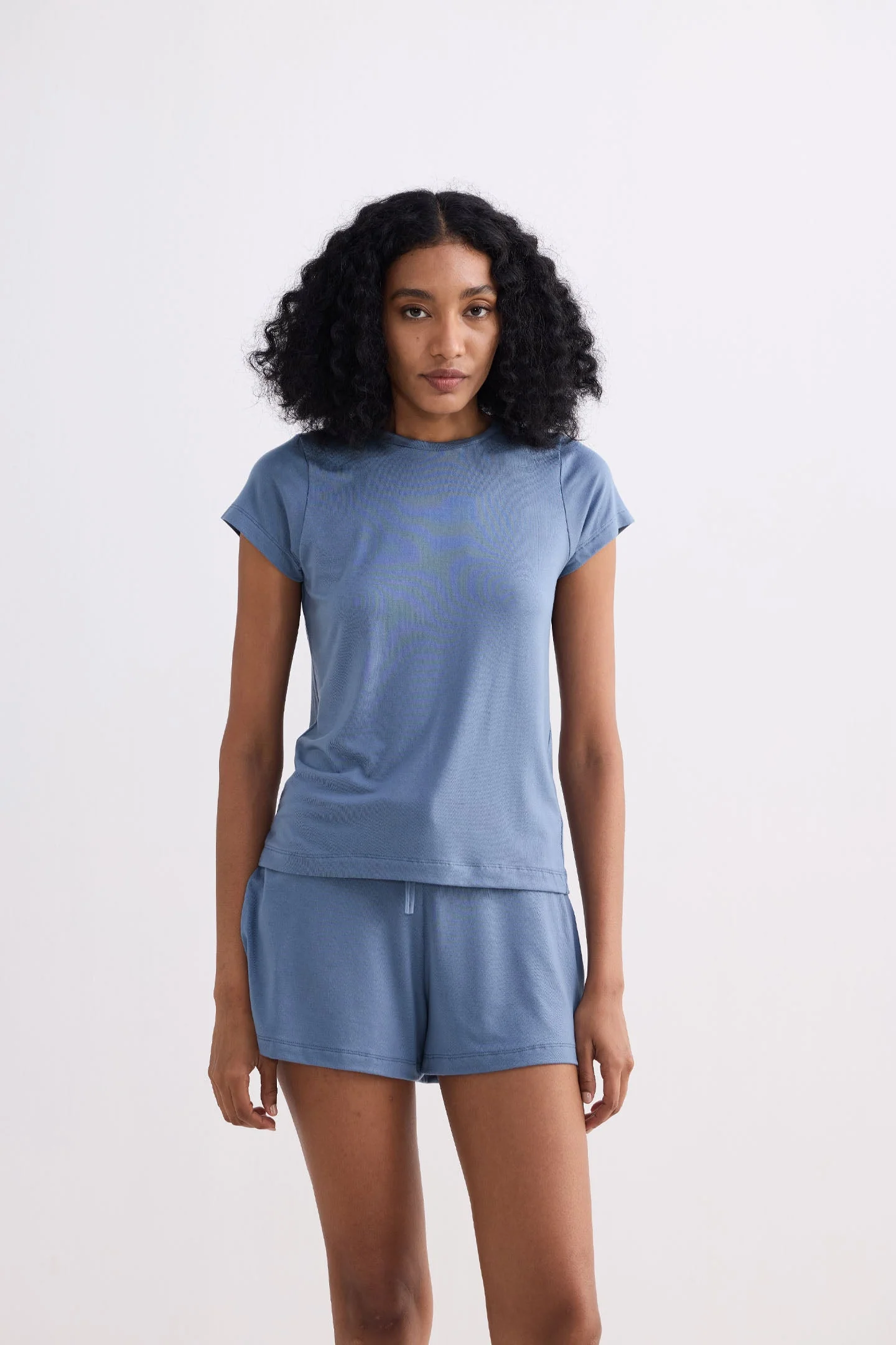 Essential Short Sleeve Tee in Blue - Image 9