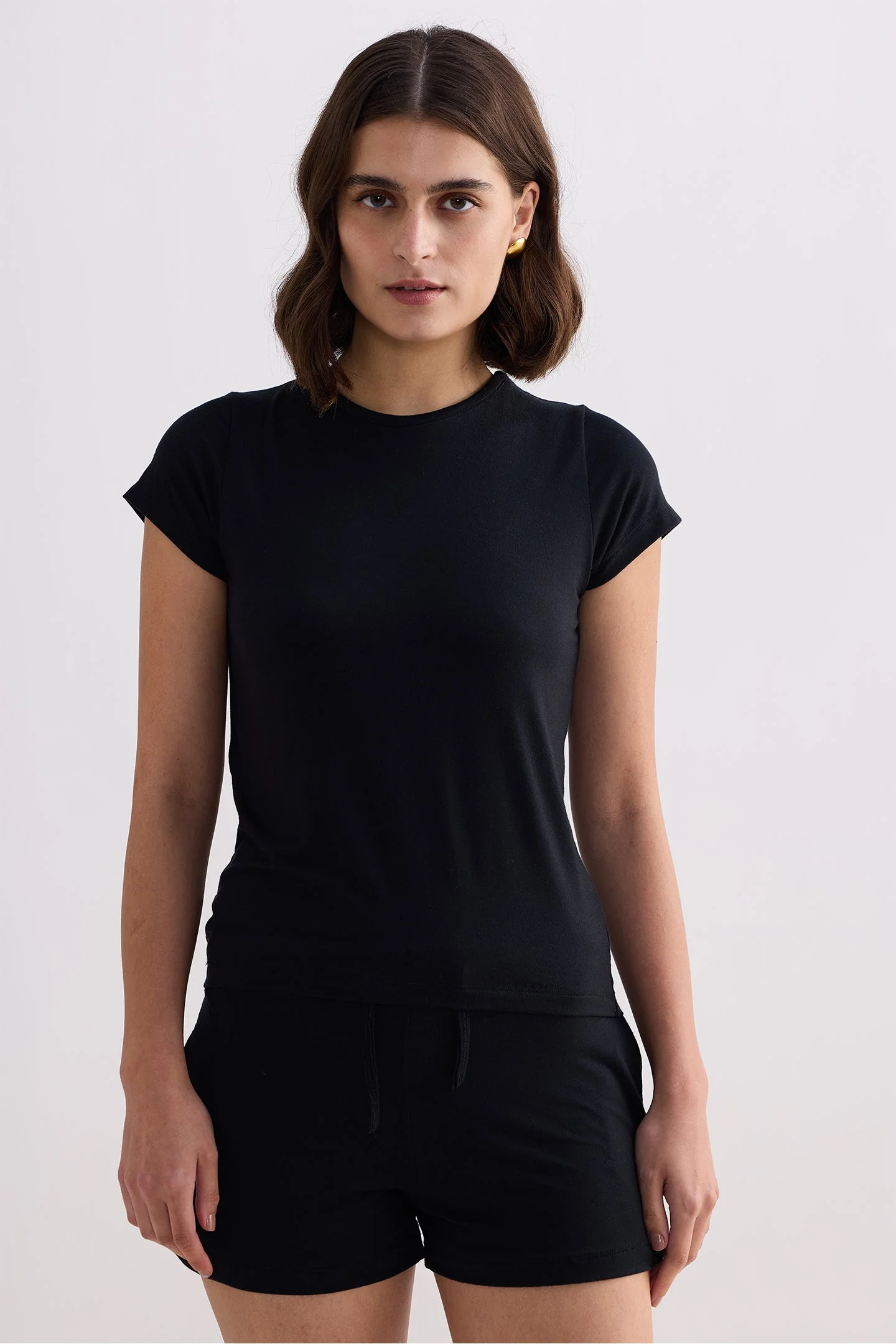 Essential Short Sleeve Tee Set in Black - Image 12