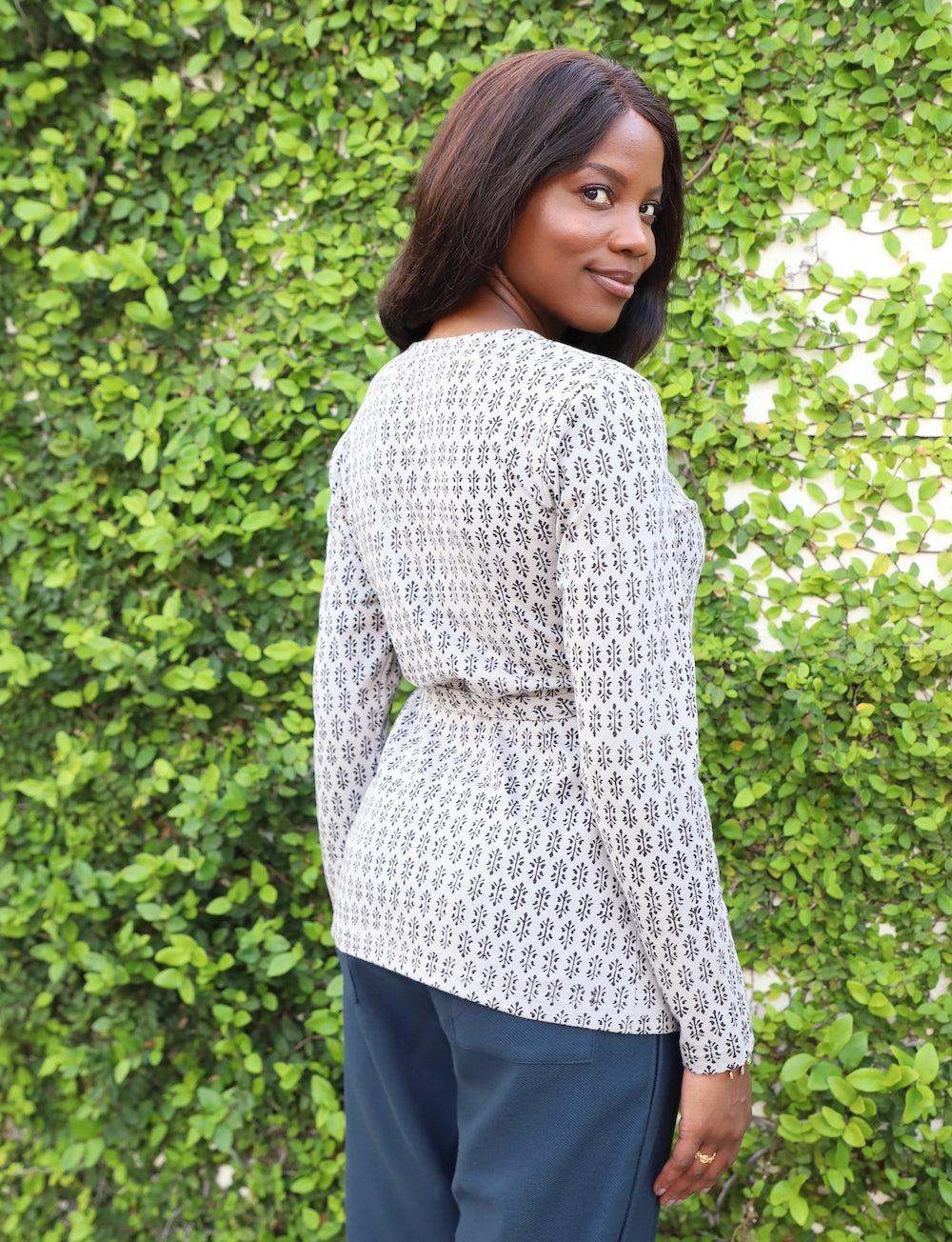 Evelyn Organic Wrap Top - Image 3