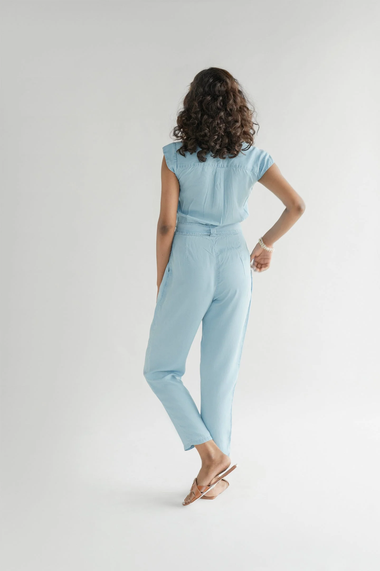 Evening Chai Jumpsuit in Blue Denim - Image 2