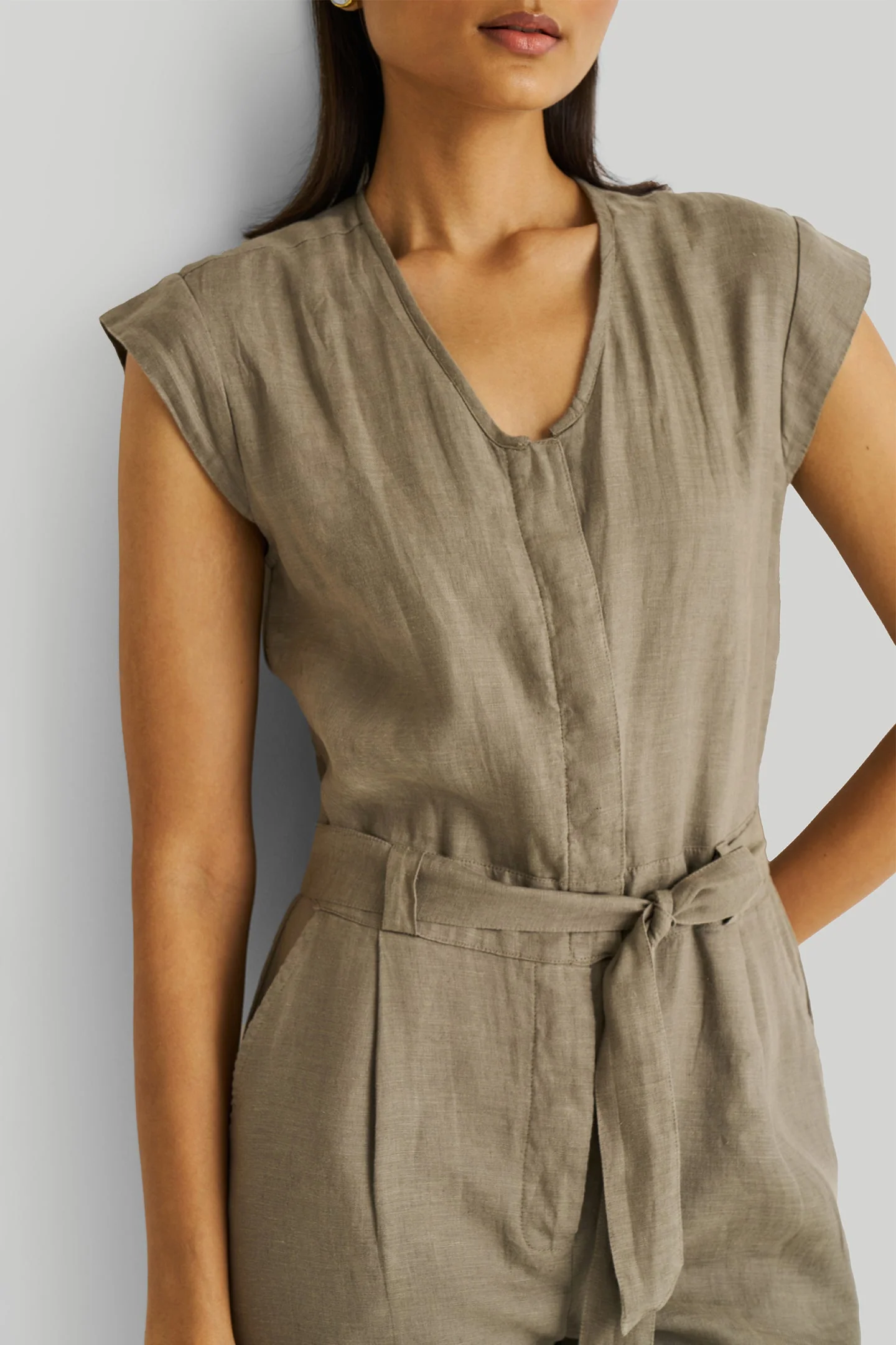 Evening Chai Jumpsuit in Dark Green - Image 10