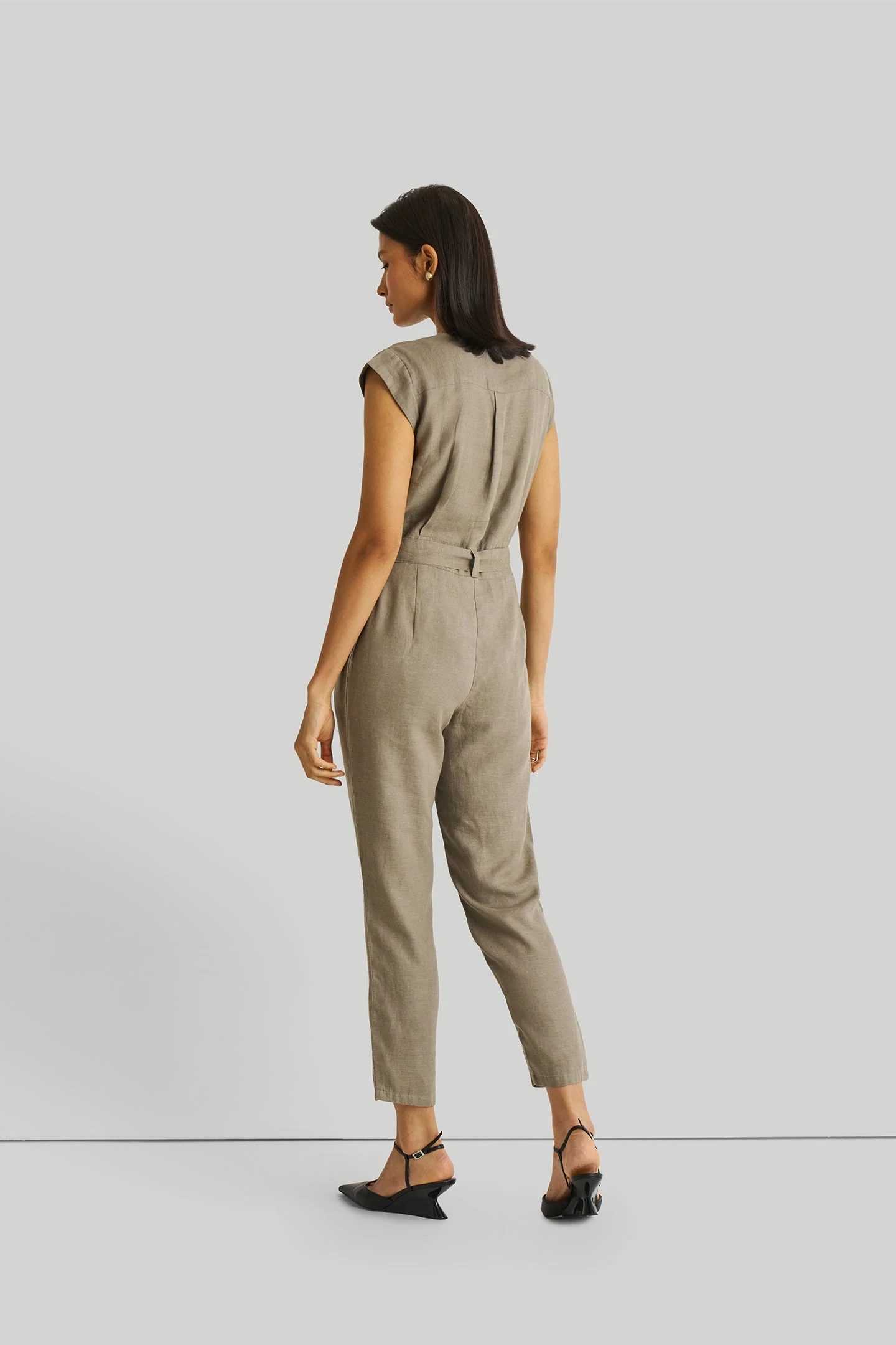 Evening Chai Jumpsuit in Dark Green - Image 4
