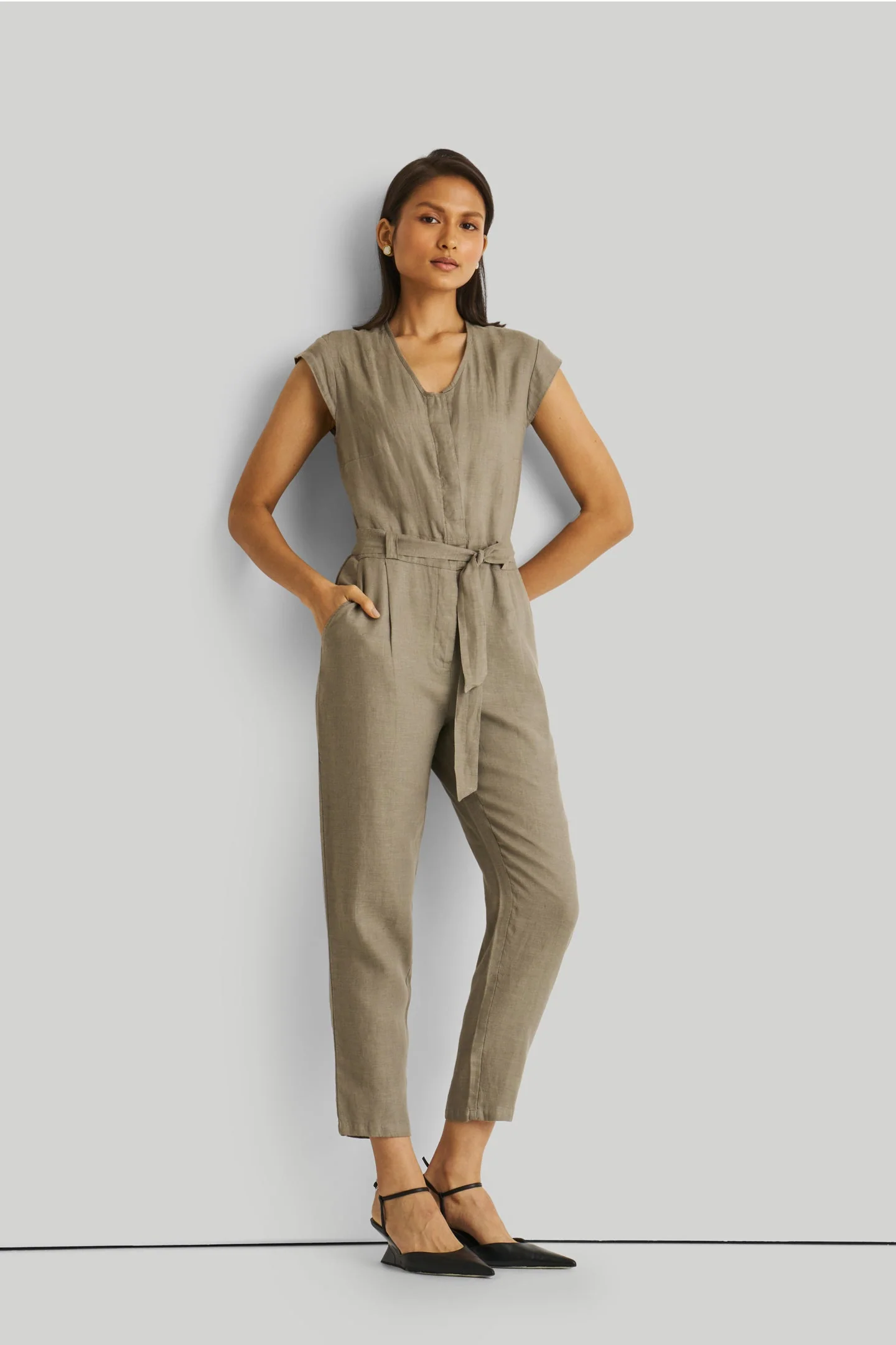 Evening Chai Jumpsuit in Dark Green - Image 5