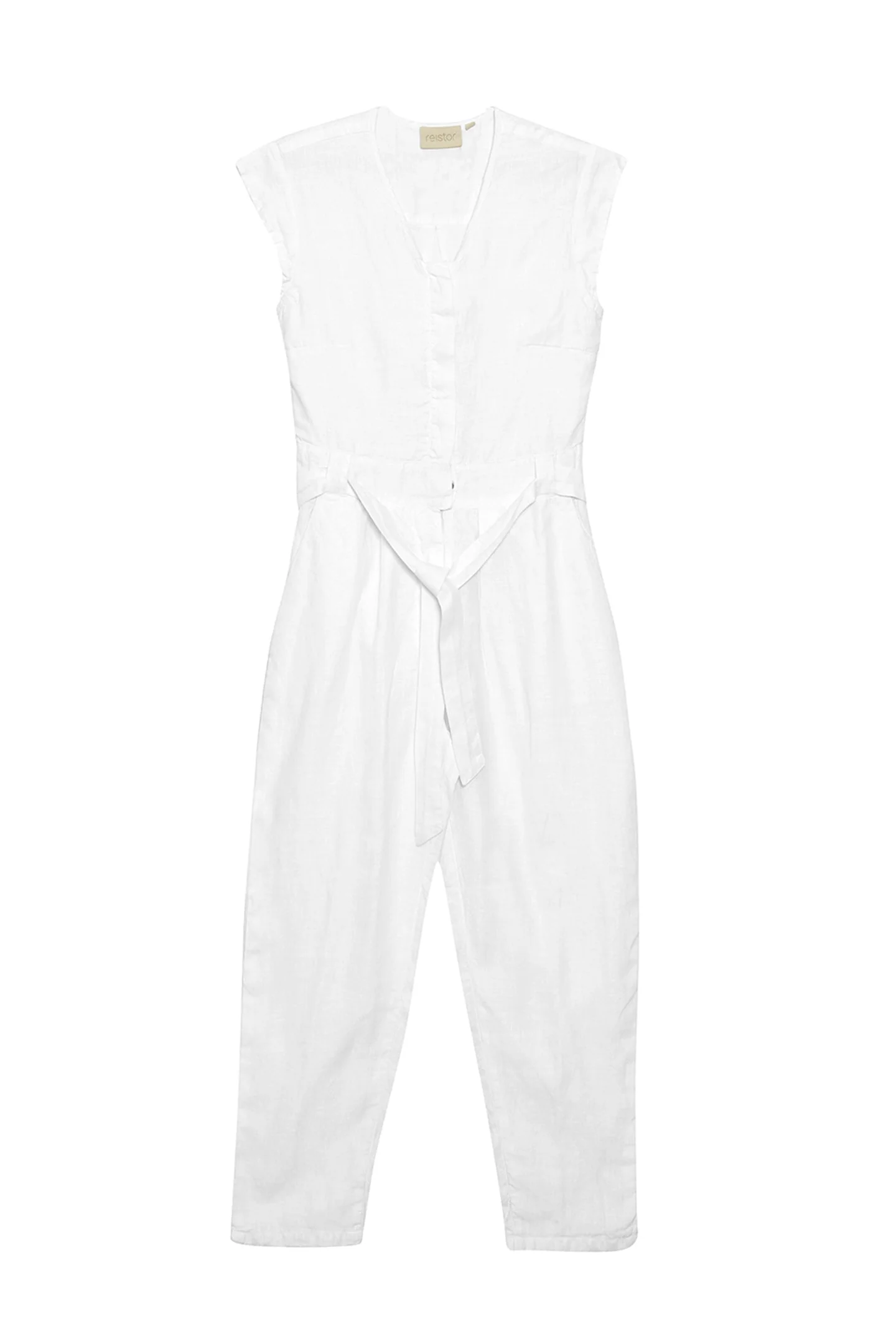 Evening Chai Jumpsuit in White - Image 7