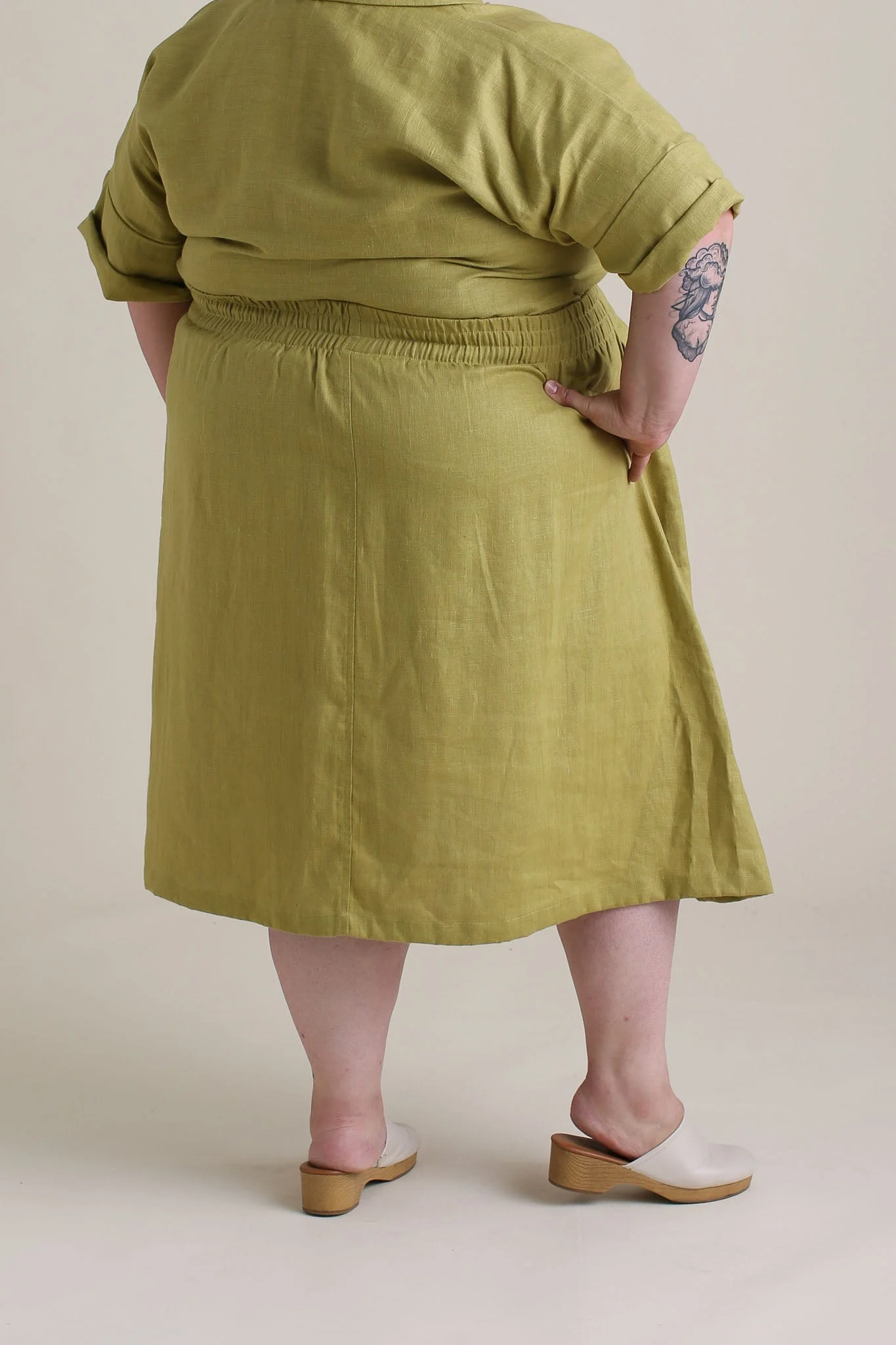 Evening Midi Skirt in Citrus - Image 3