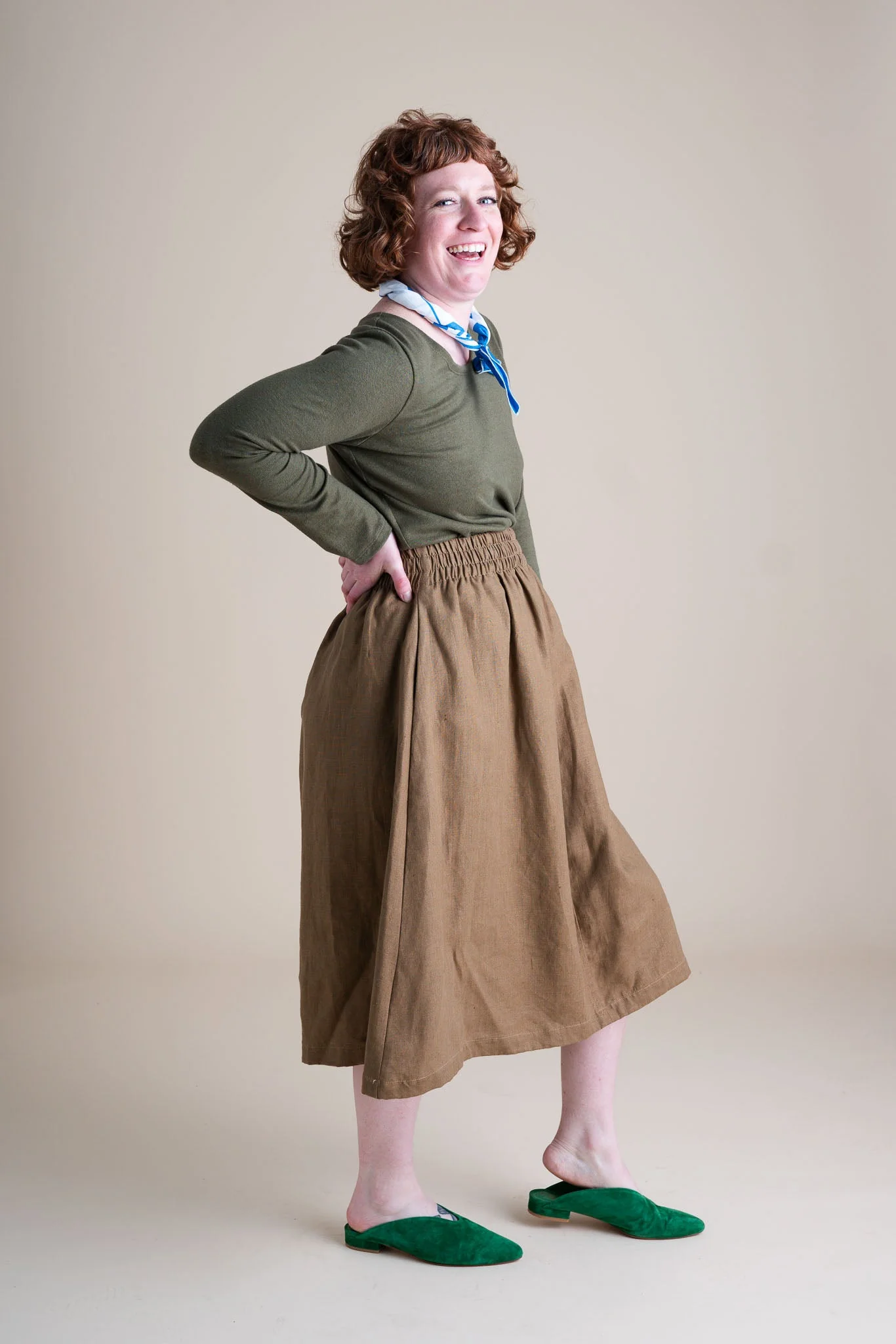 Evening Midi Skirt in Tea - Image 3