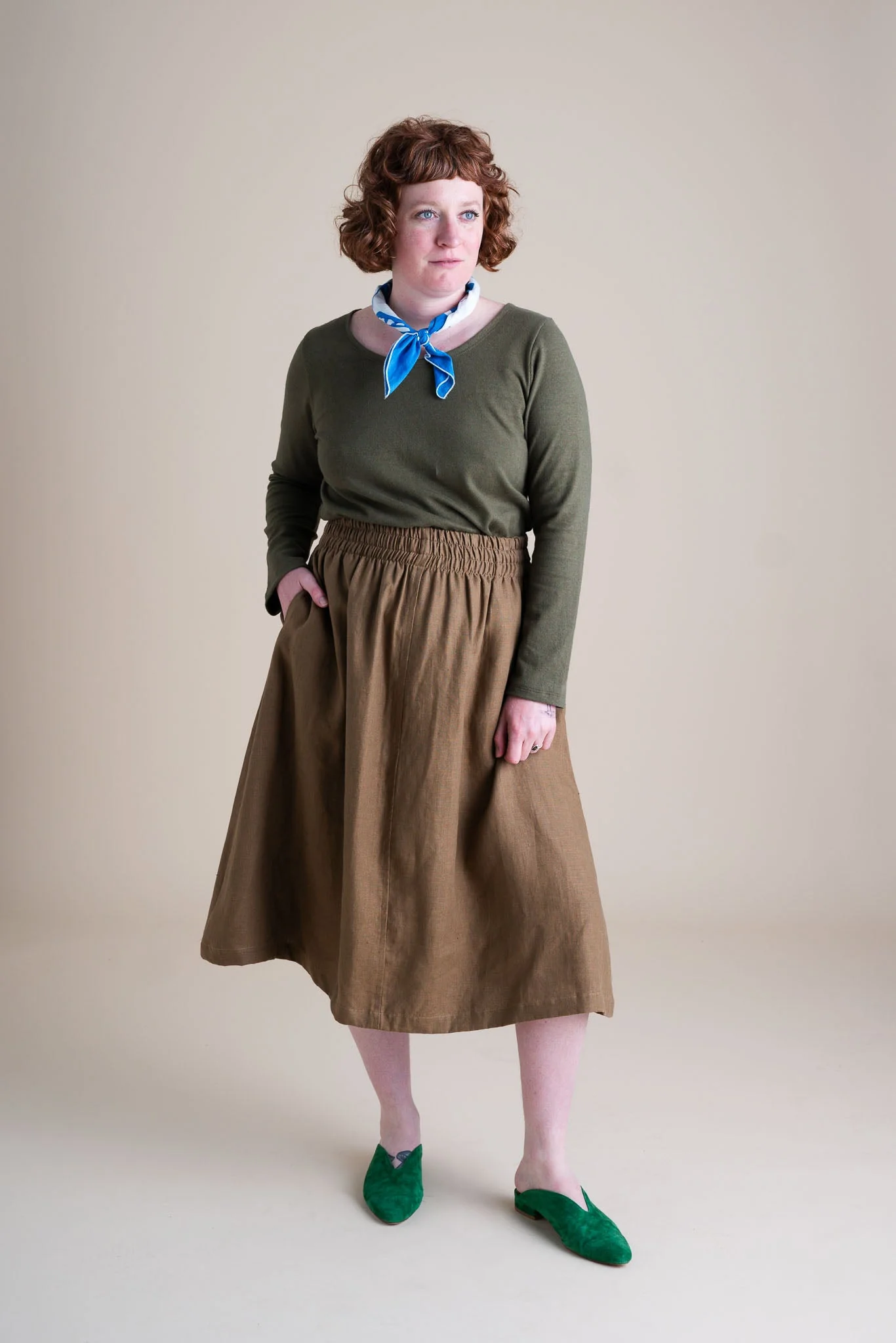 Evening Midi Skirt in Tea - Image 5