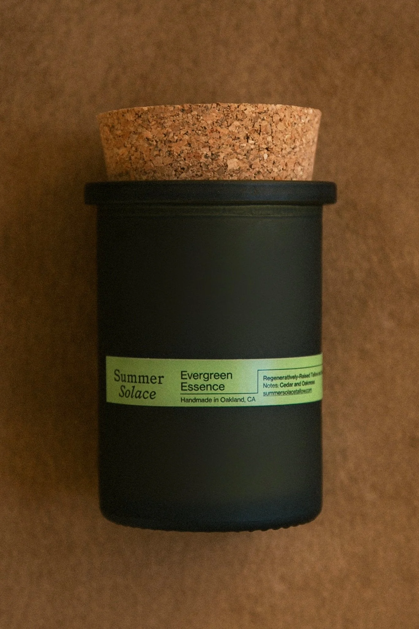 Evergreen Essence – Cedar & Oakmoss Candle | 6 oz Tallow & Beeswax - Image 3