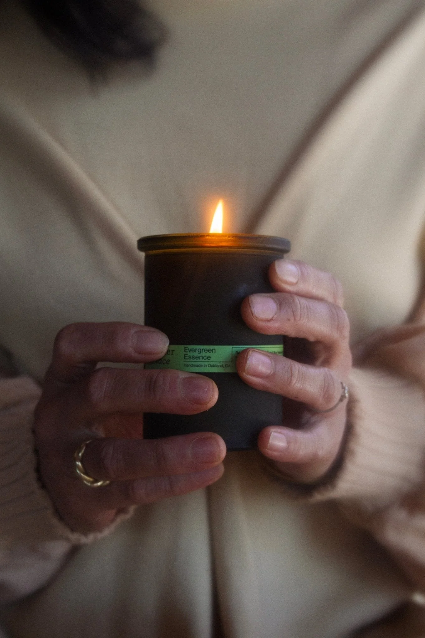 Evergreen Essence – Cedar & Oakmoss Candle | 6 oz Tallow & Beeswax - Image 6