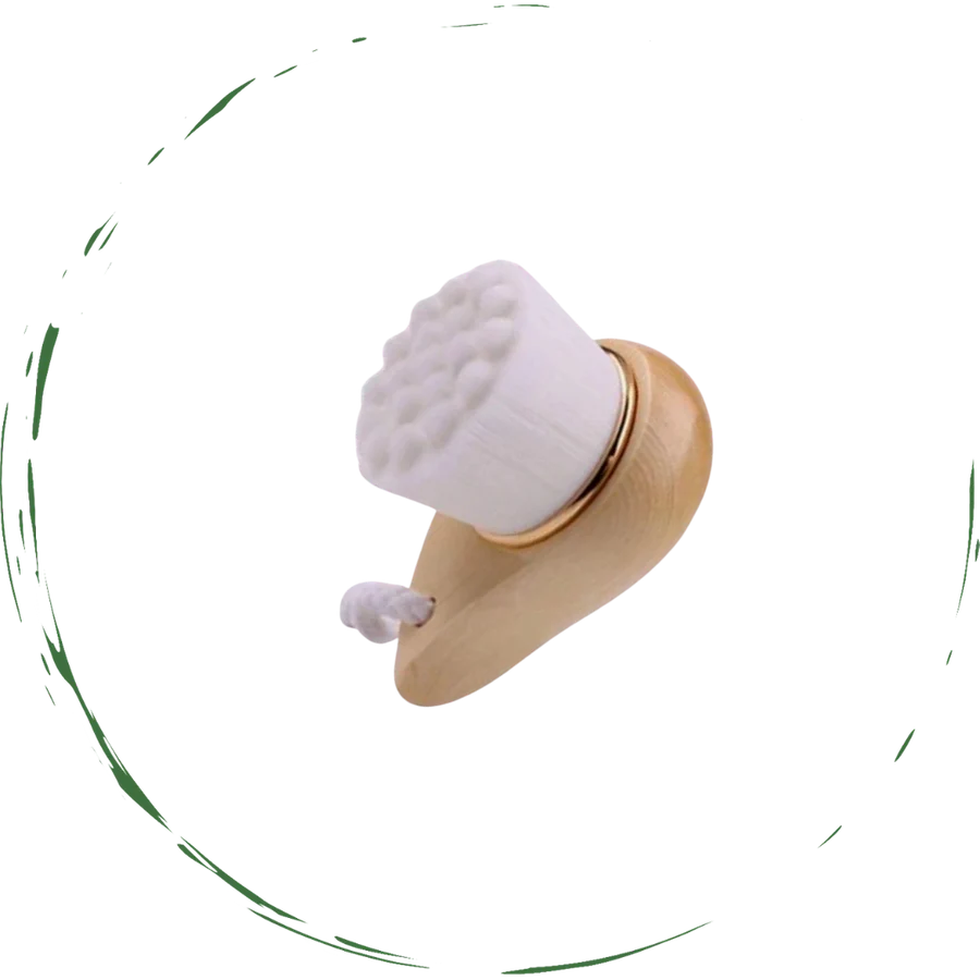 Facial Brush with Bamboo Handle - Image 3