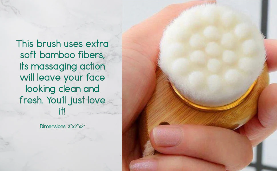 Facial Brush with Bamboo Handle - Image 6
