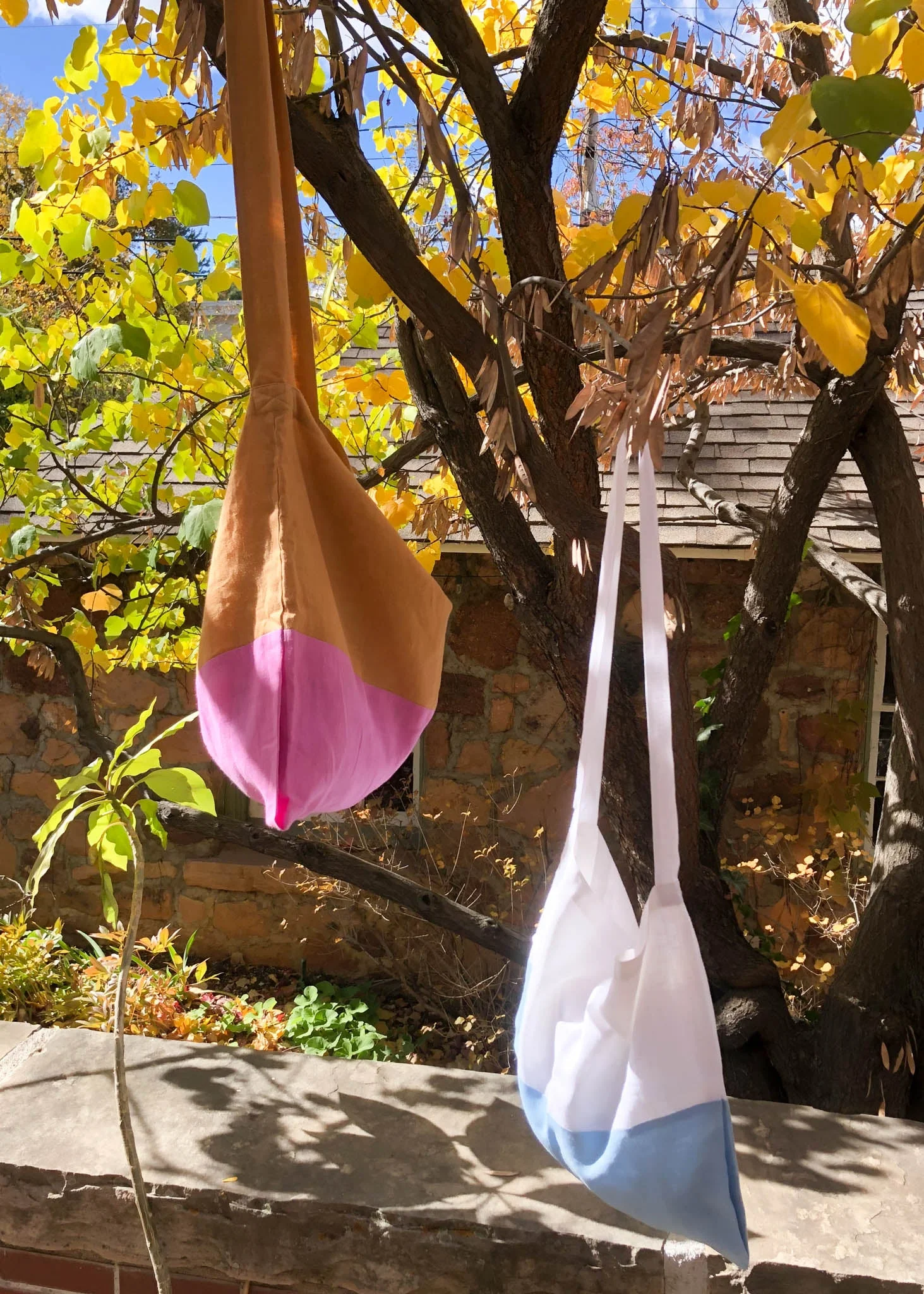 Farmers Market Bag - White & Sky Linen - Image 3