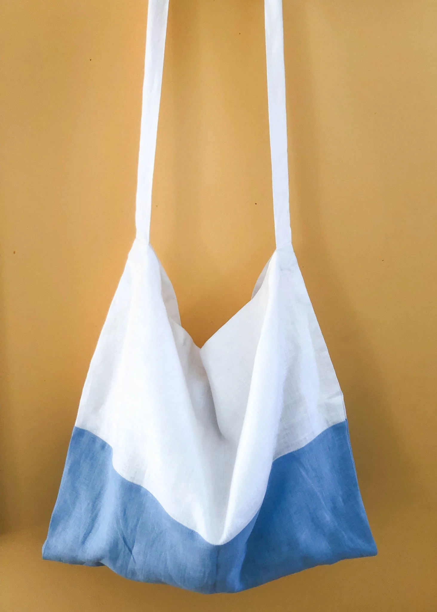 Farmers Market Bag - White & Sky Linen - Image 7