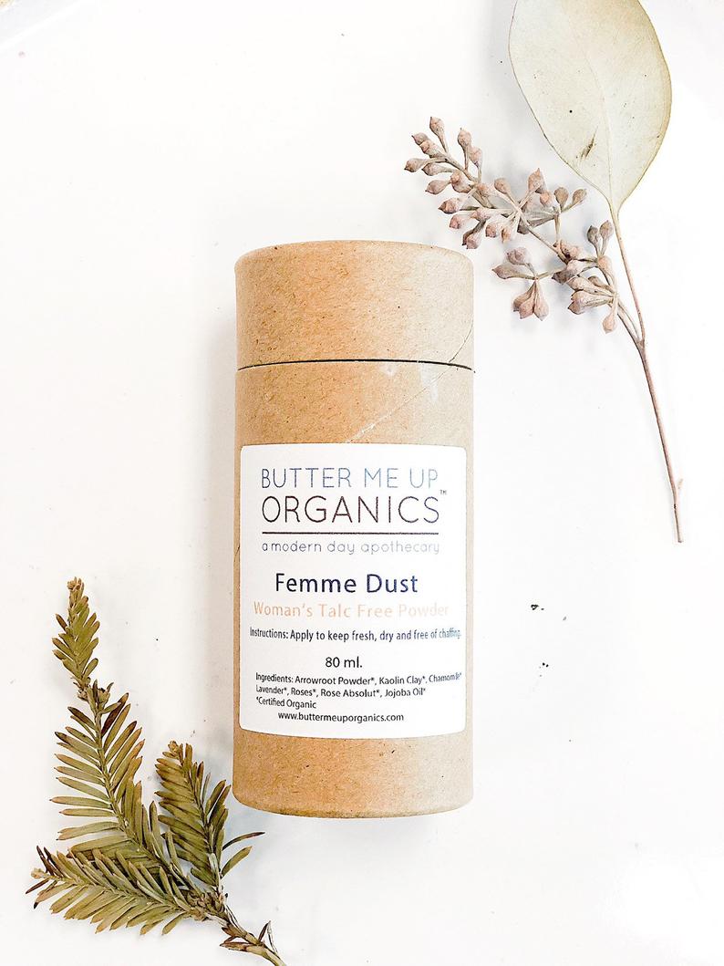 Femme Dust / Organic Talc Free Powder / No Chaffing / Freshening Powder - Image 2