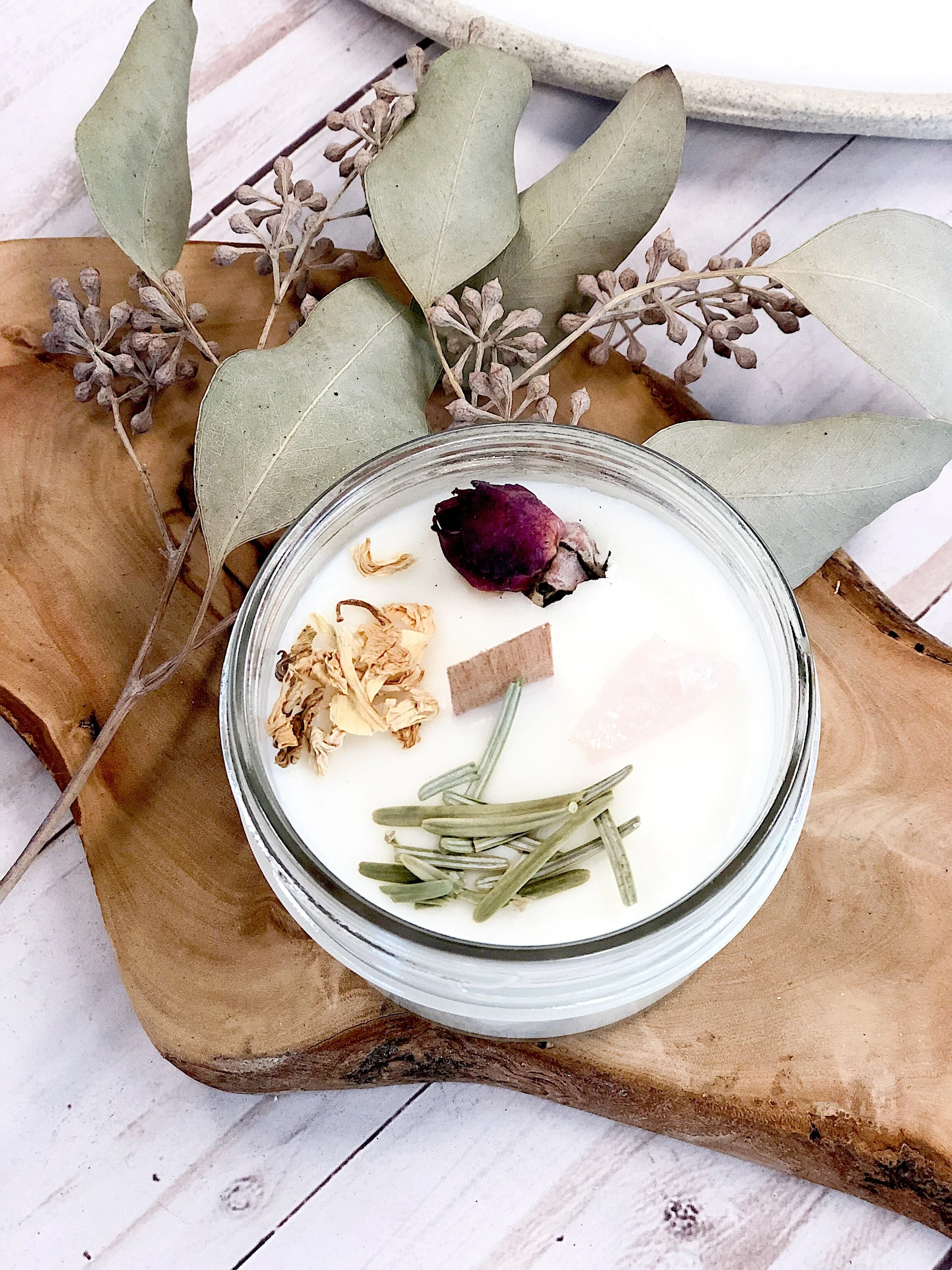 Fertility candle / crystal candle / abundance candle / butter me up organics / intention candle - Image 3