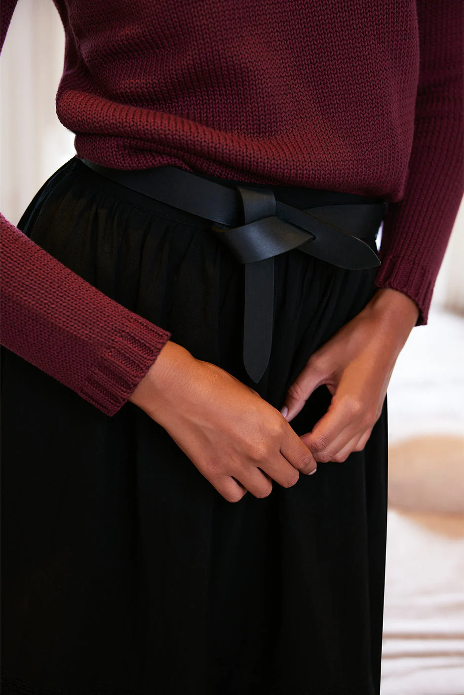 Fiona Wrap Belt in Black - Image 2