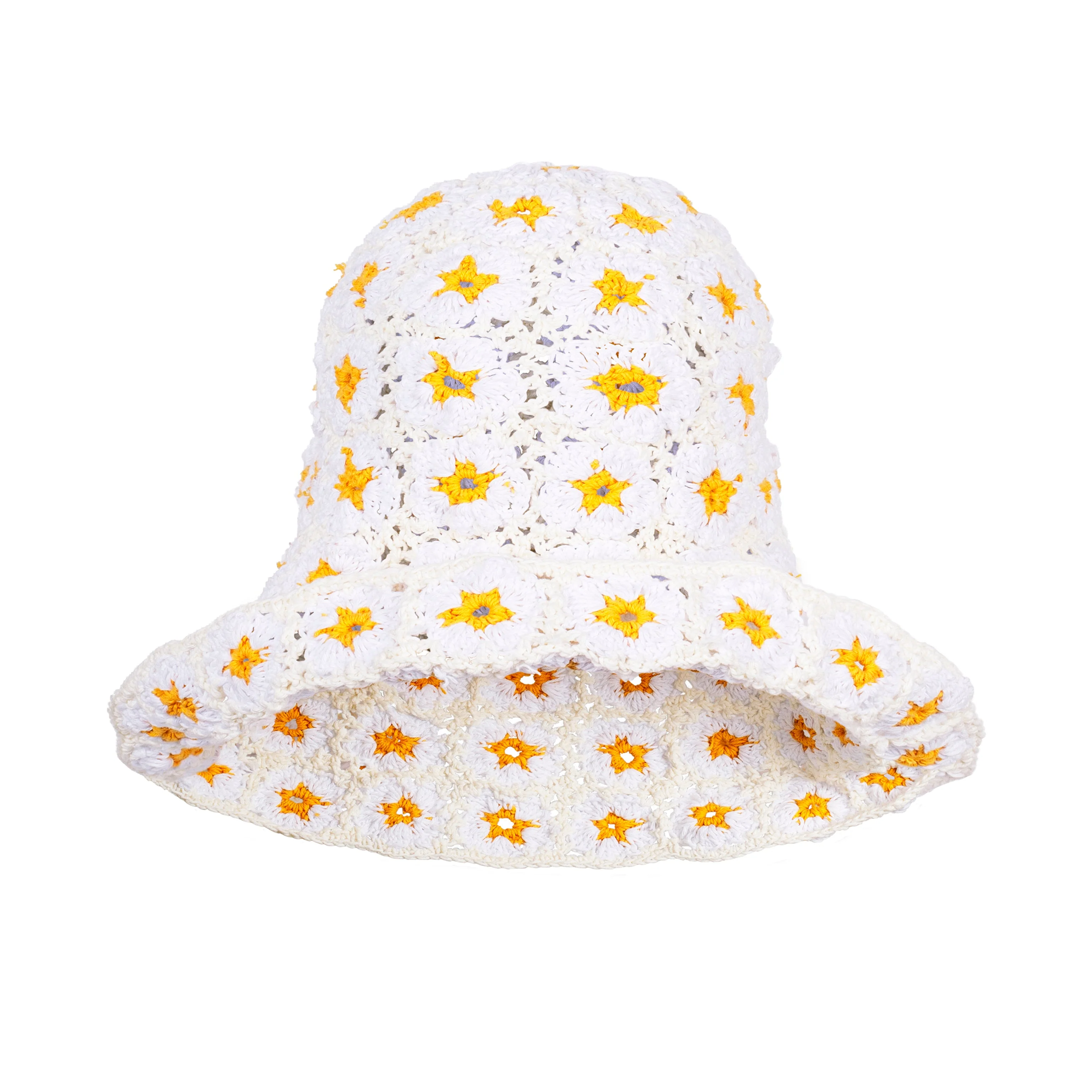 FLORA Crochet Hat In Off White - Image 5