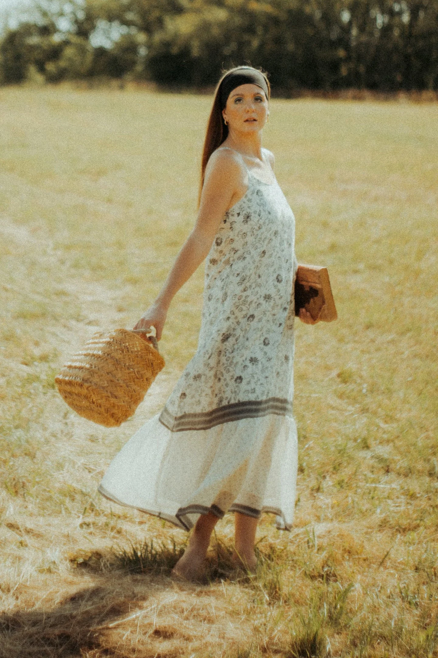 Flowy Maxi Dress in Black Florals - Image 2