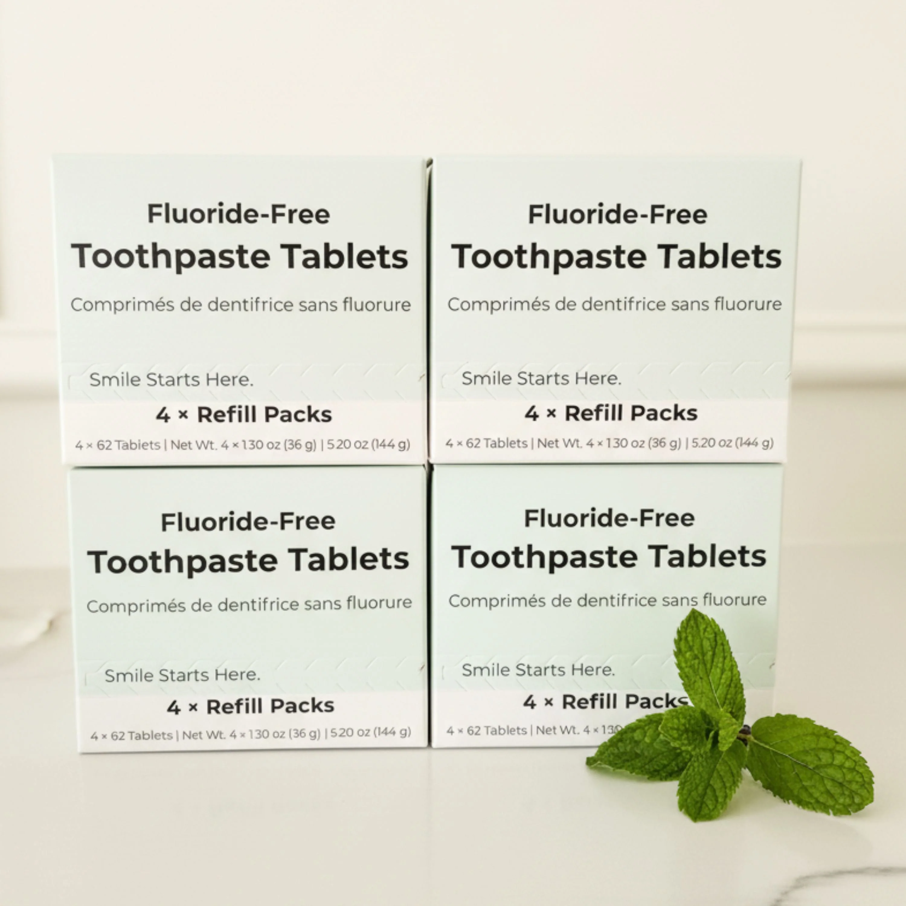 Fluoride-Free Cool Mint Toothpaste Tablets — 4 Months - Image 12