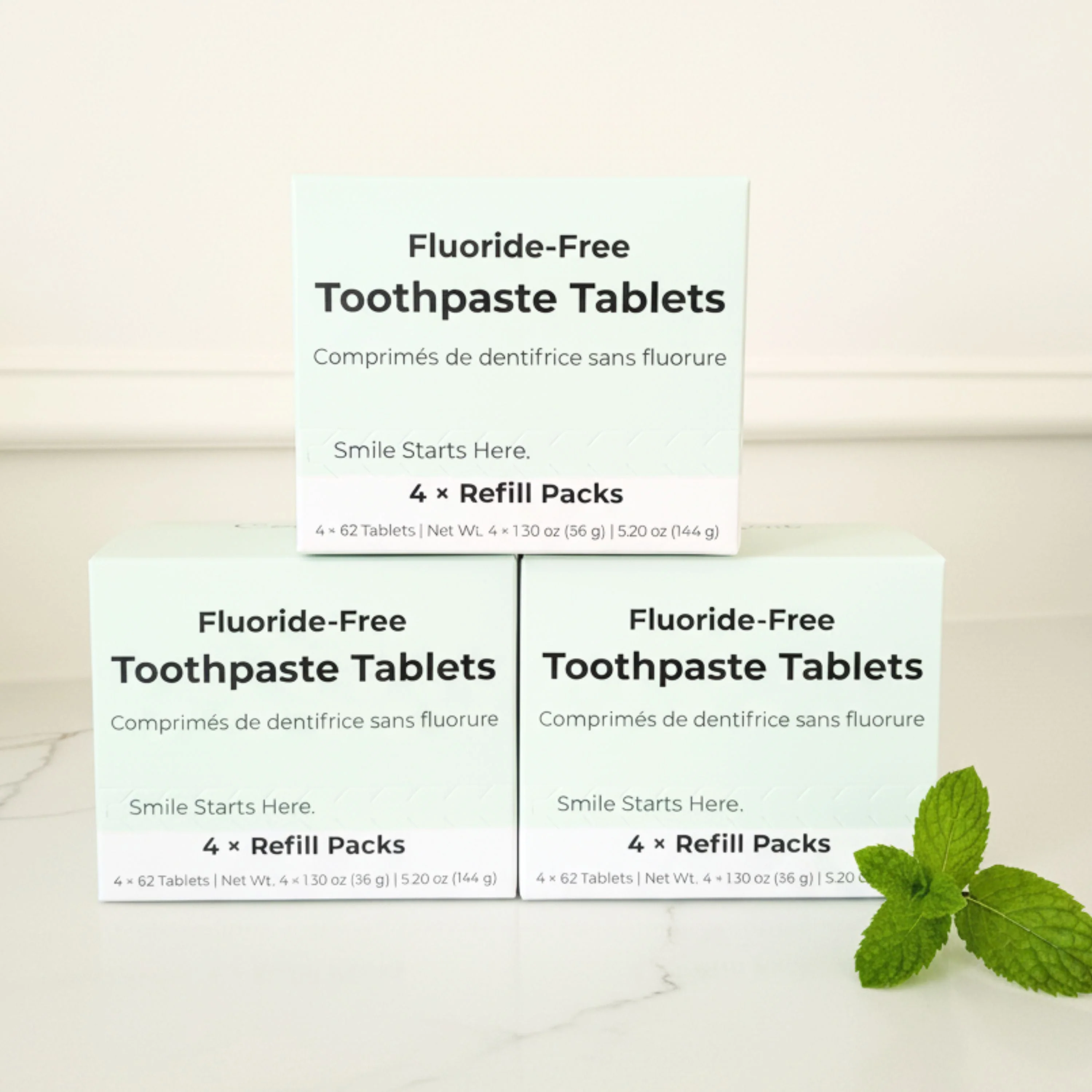 Fluoride-Free Cool Mint Toothpaste Tablets — 4 Months - Image 13