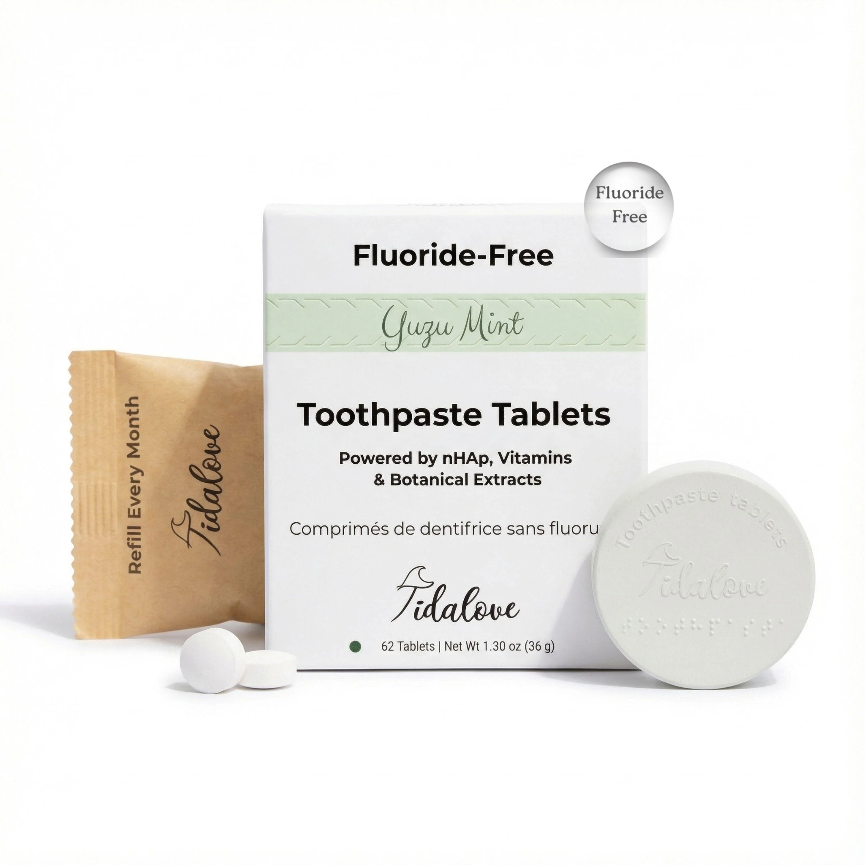 Fluoride-Free Yuzu Mint Toothpaste Tablets — 1 Month - Image 13