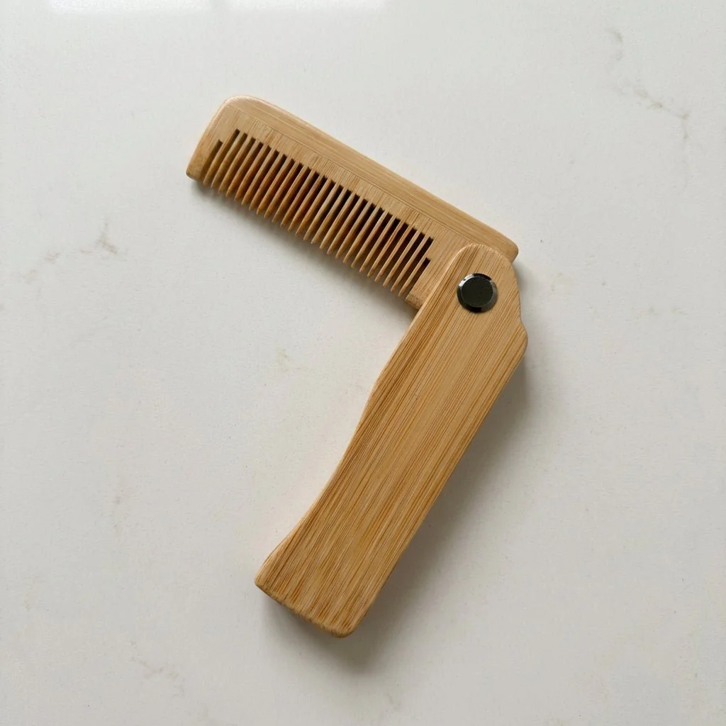 Foldable Bamboo Hair Comb - Image 2