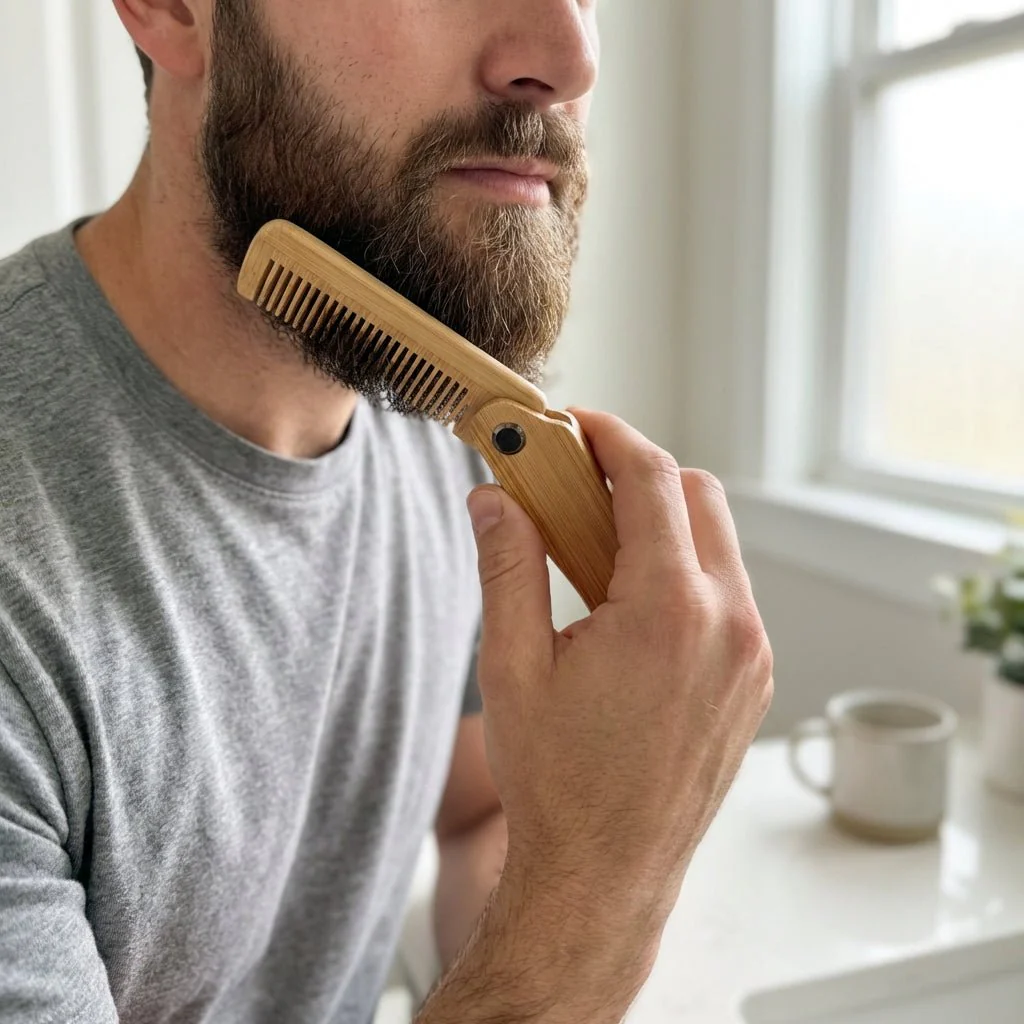 Foldable Bamboo Hair Comb - Image 5
