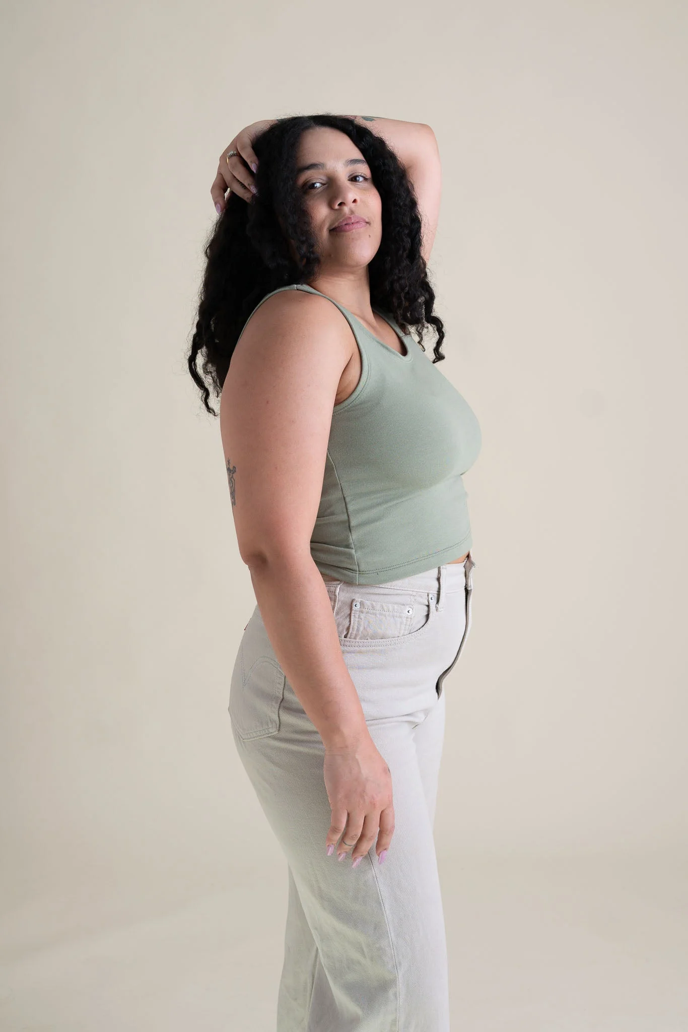 Frances Tank in Pistachio - Image 5