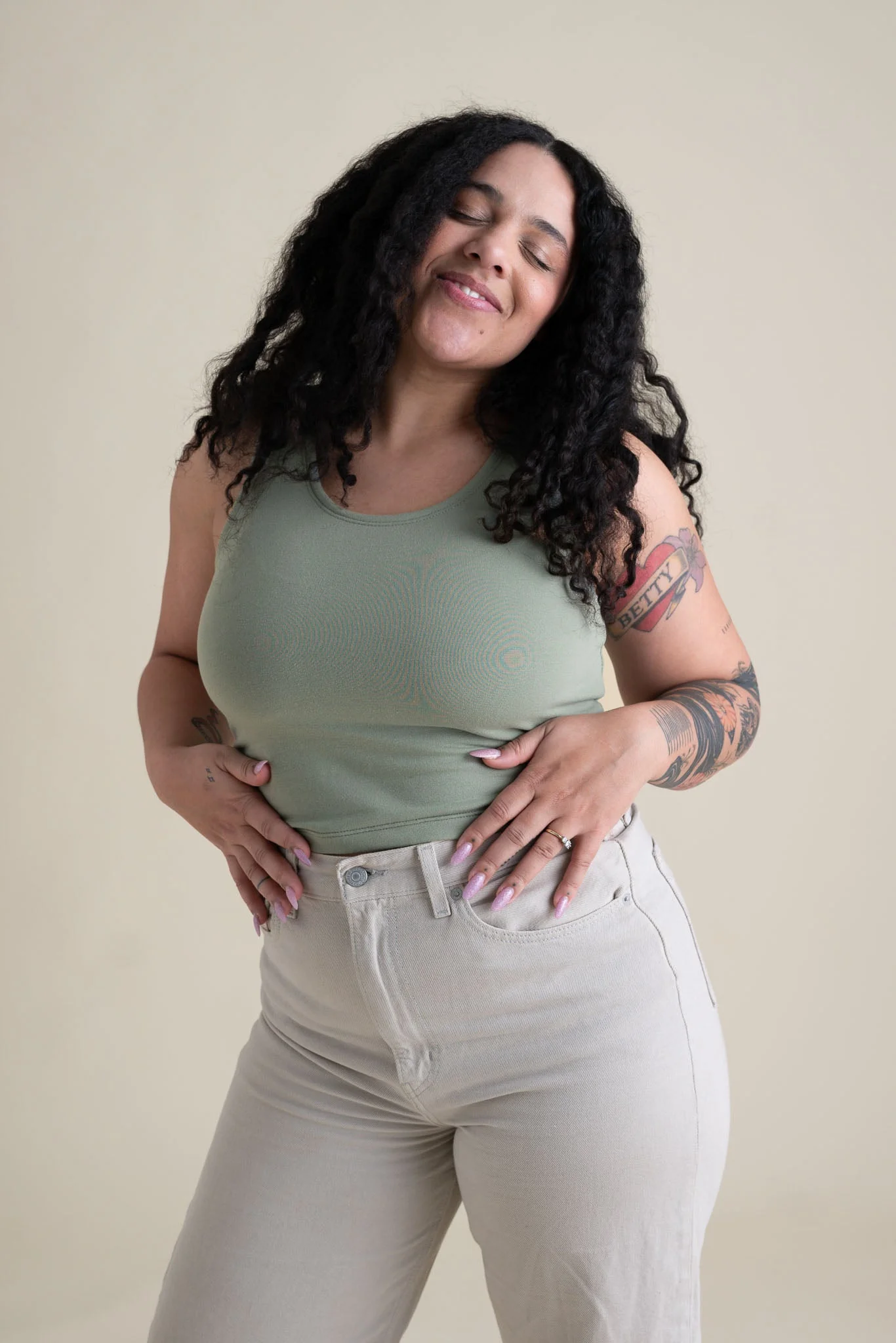 Frances Tank in Pistachio - Image 6