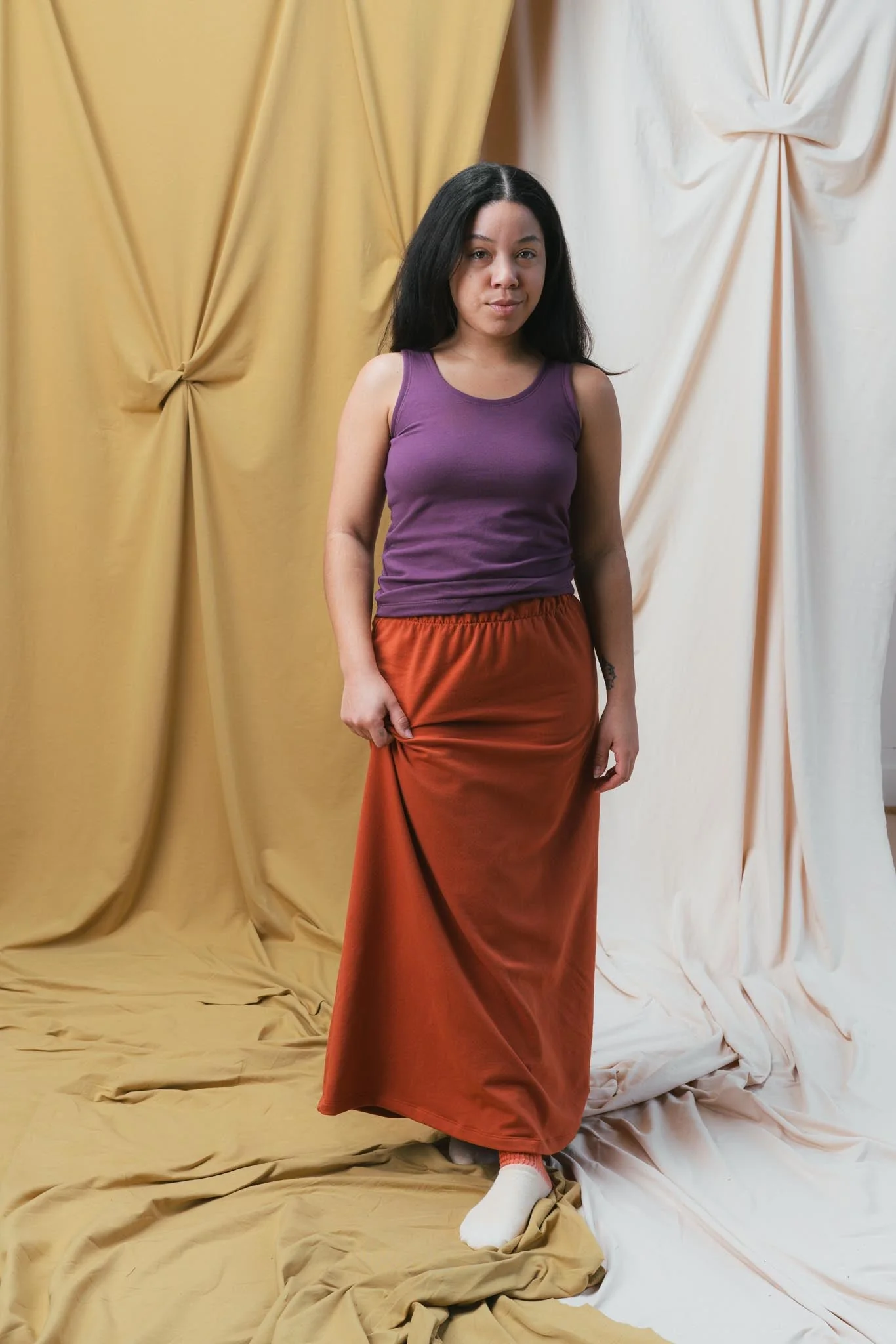 Frances Tank in Plum - Image 2