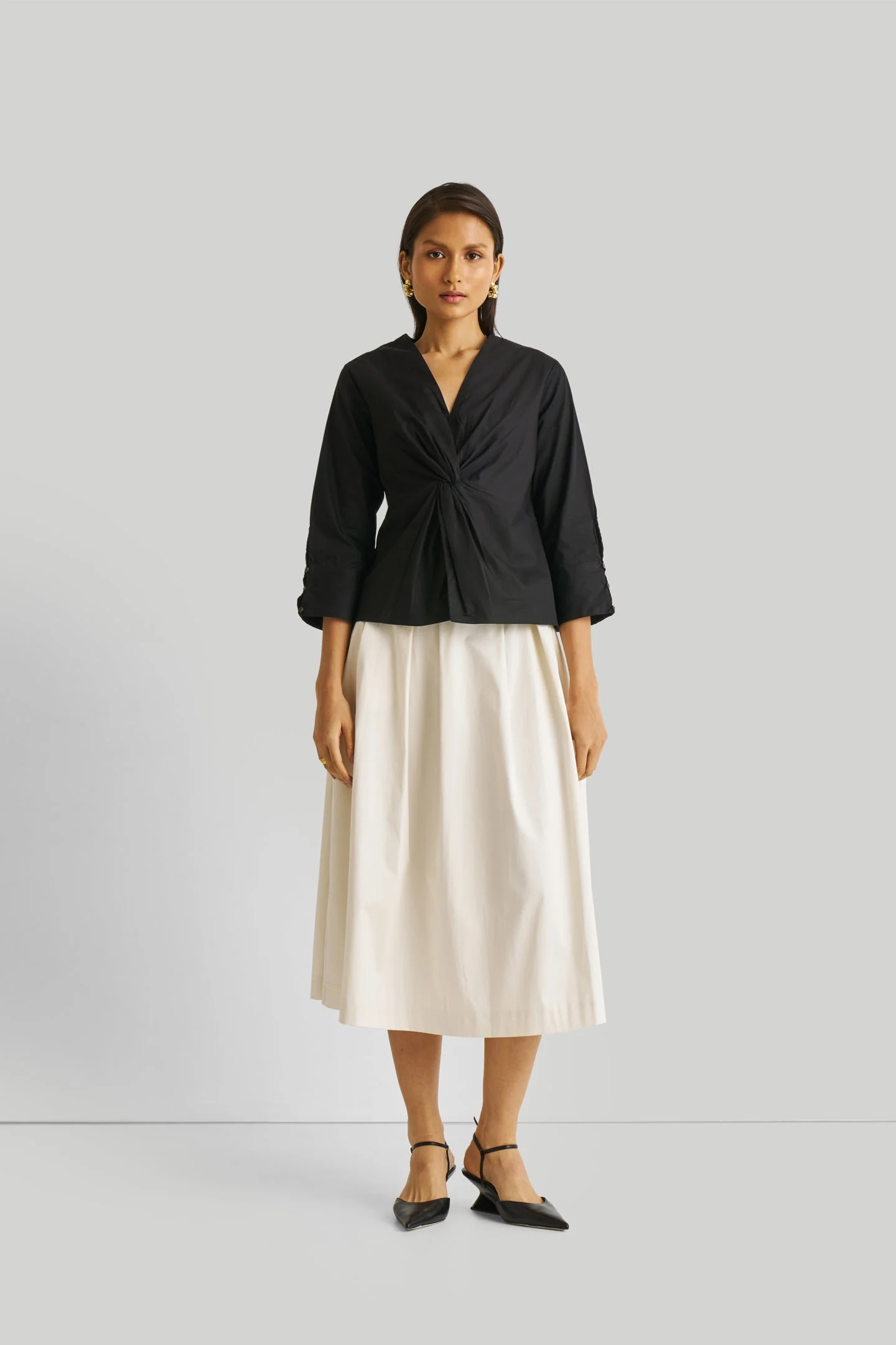 Front Twist Top in Black - Image 5