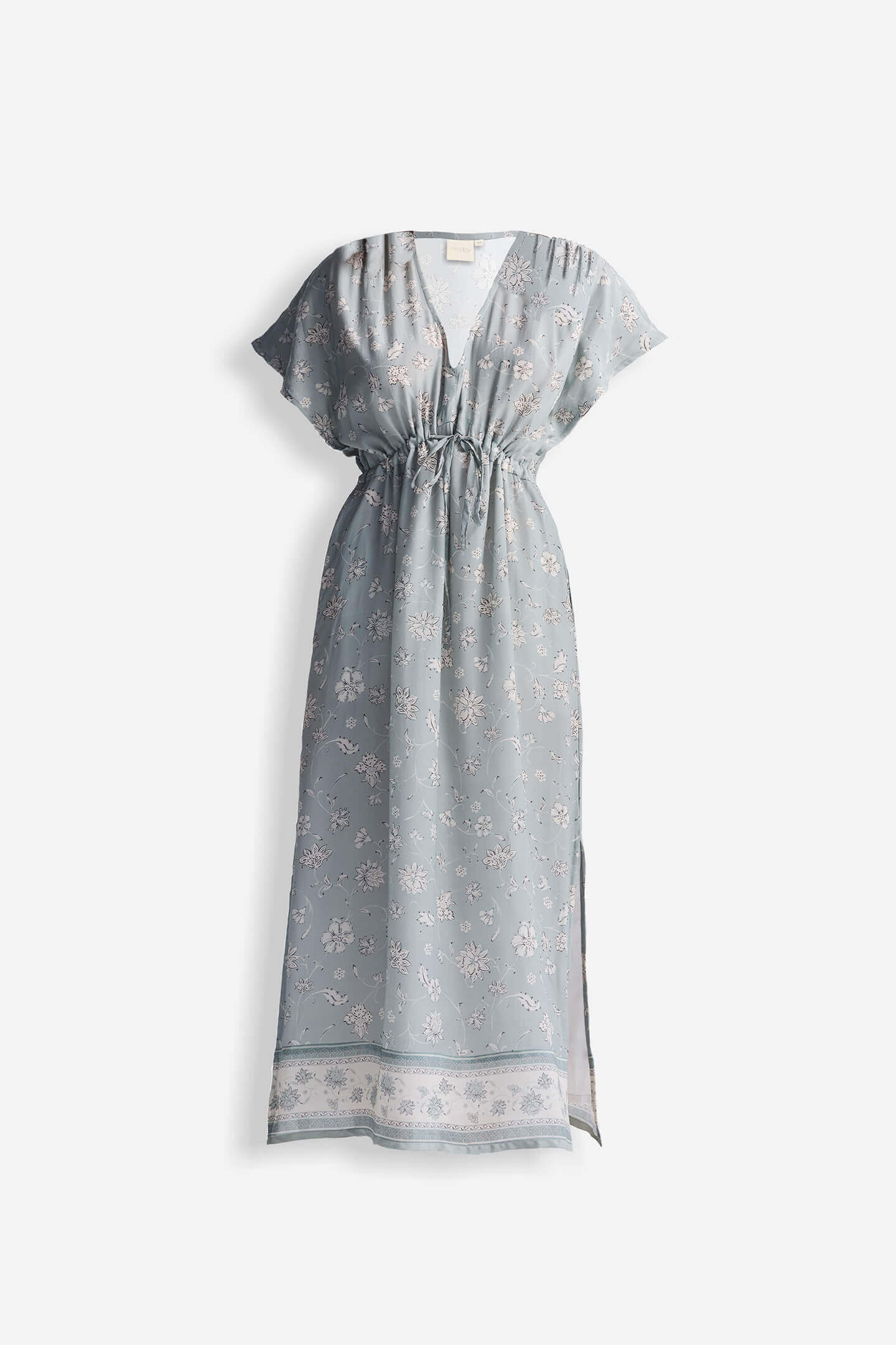 Gathered Maxi Dress in Sage Green - Image 9