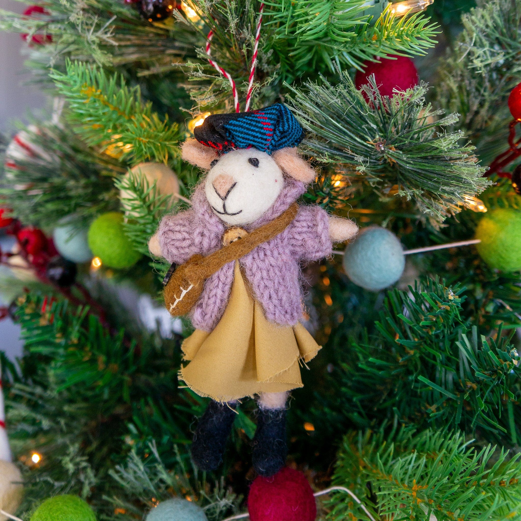 Ginny and Chris Boho Mouse Eco Ornaments - Set of 2 - Image 10