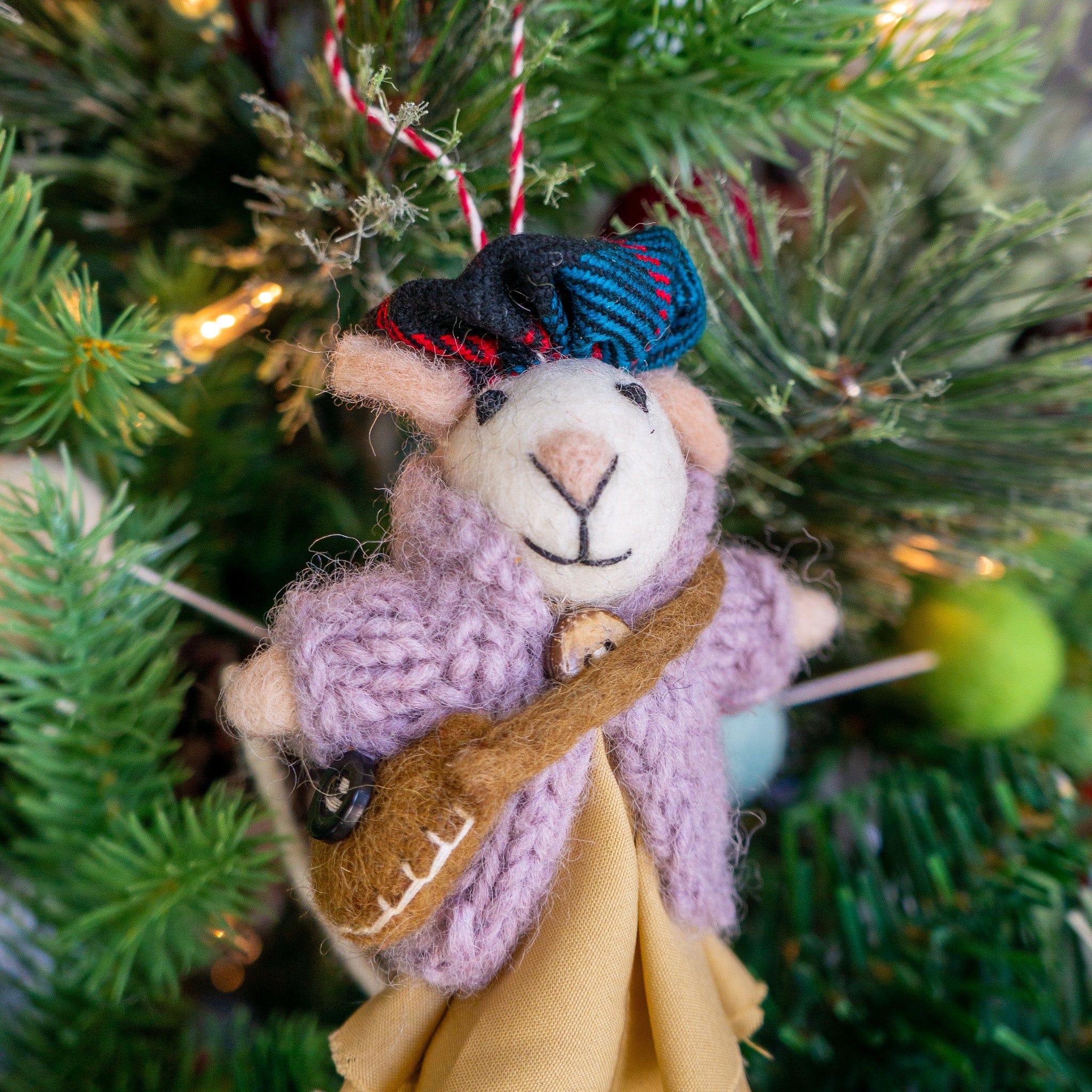 Ginny and Chris Boho Mouse Eco Ornaments - Set of 2 - Image 12