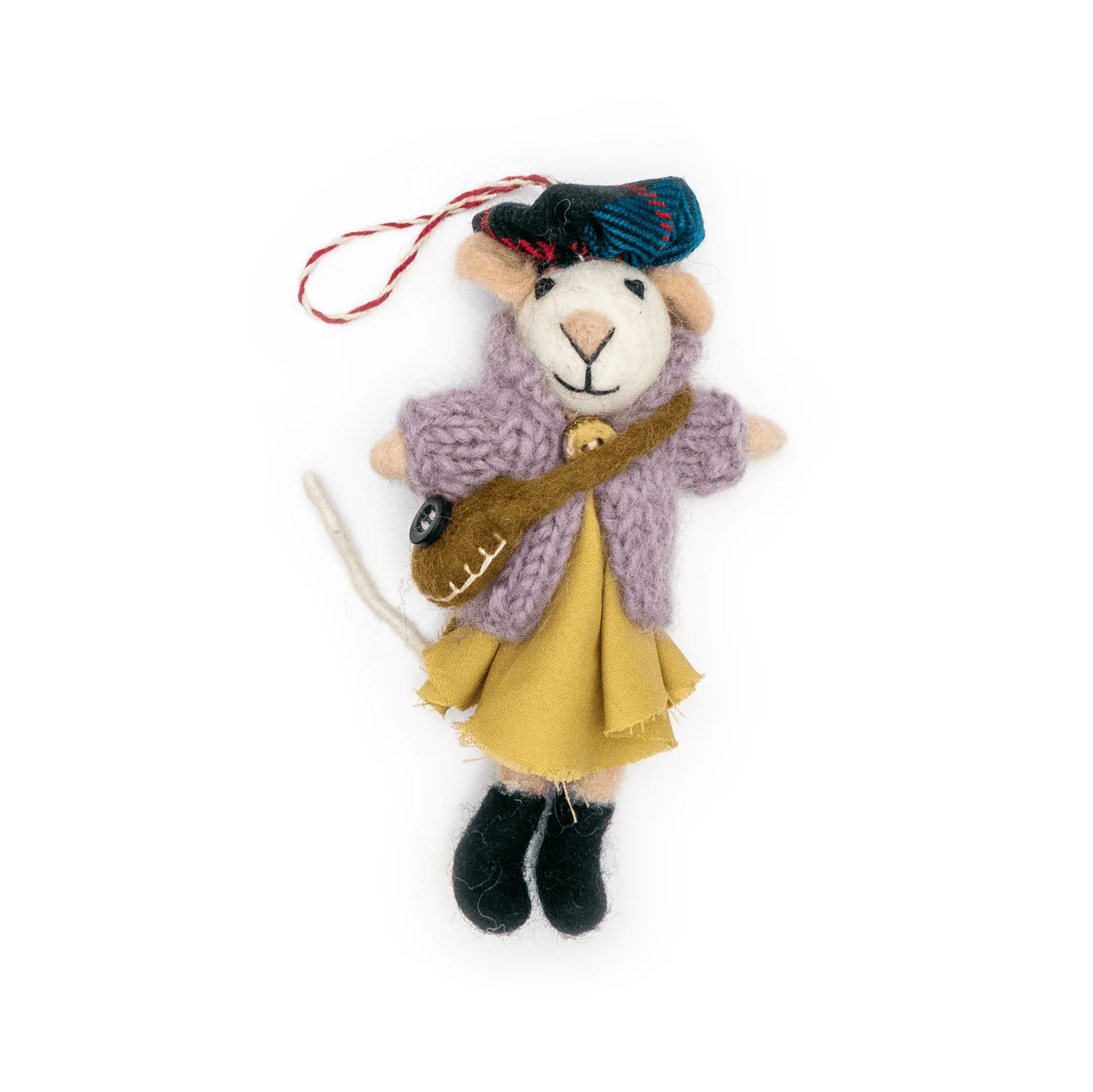 Ginny and Chris Boho Mouse Eco Ornaments - Set of 2 - Image 3