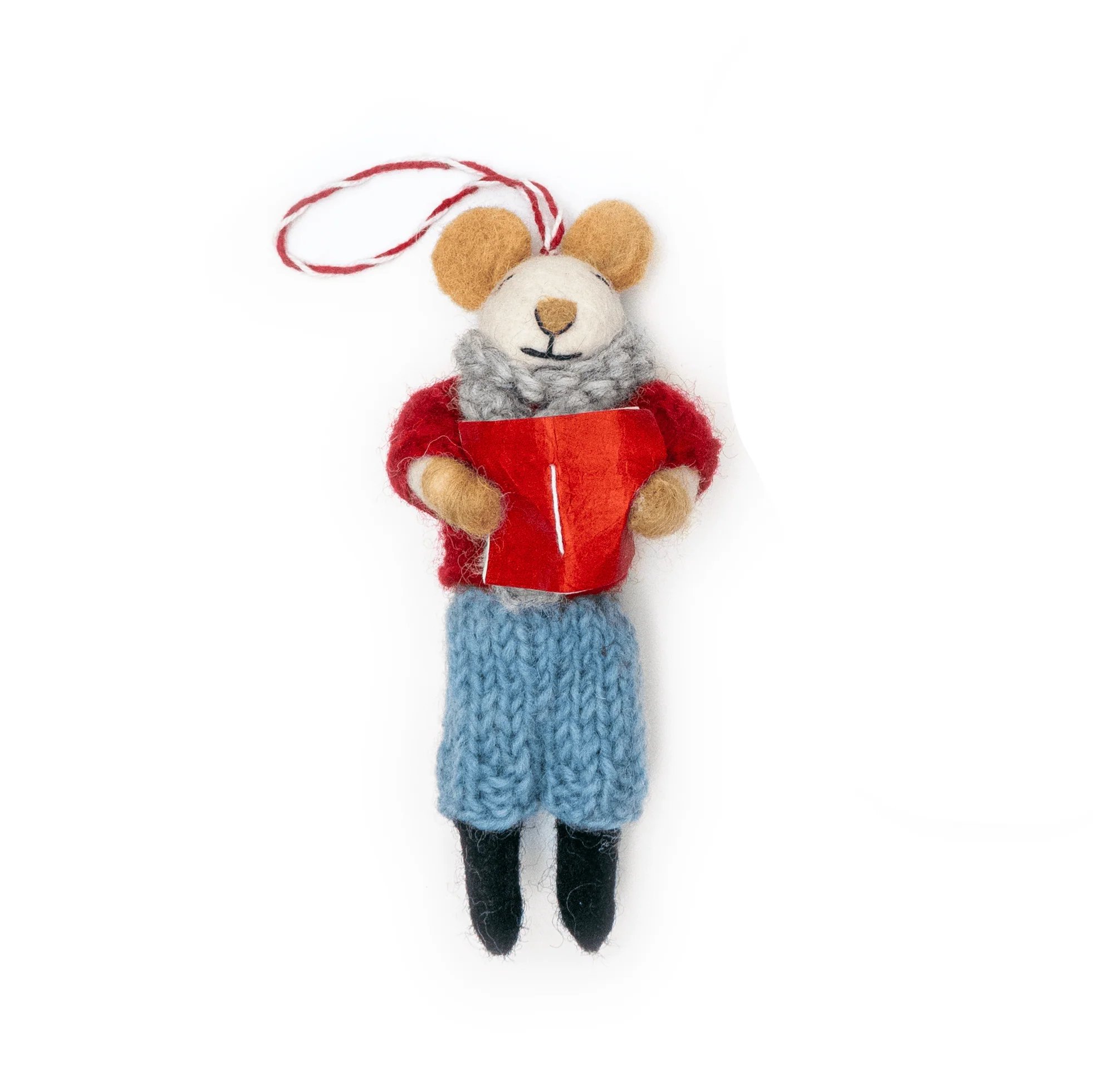 Ginny and Chris Boho Mouse Eco Ornaments - Set of 2 - Image 7