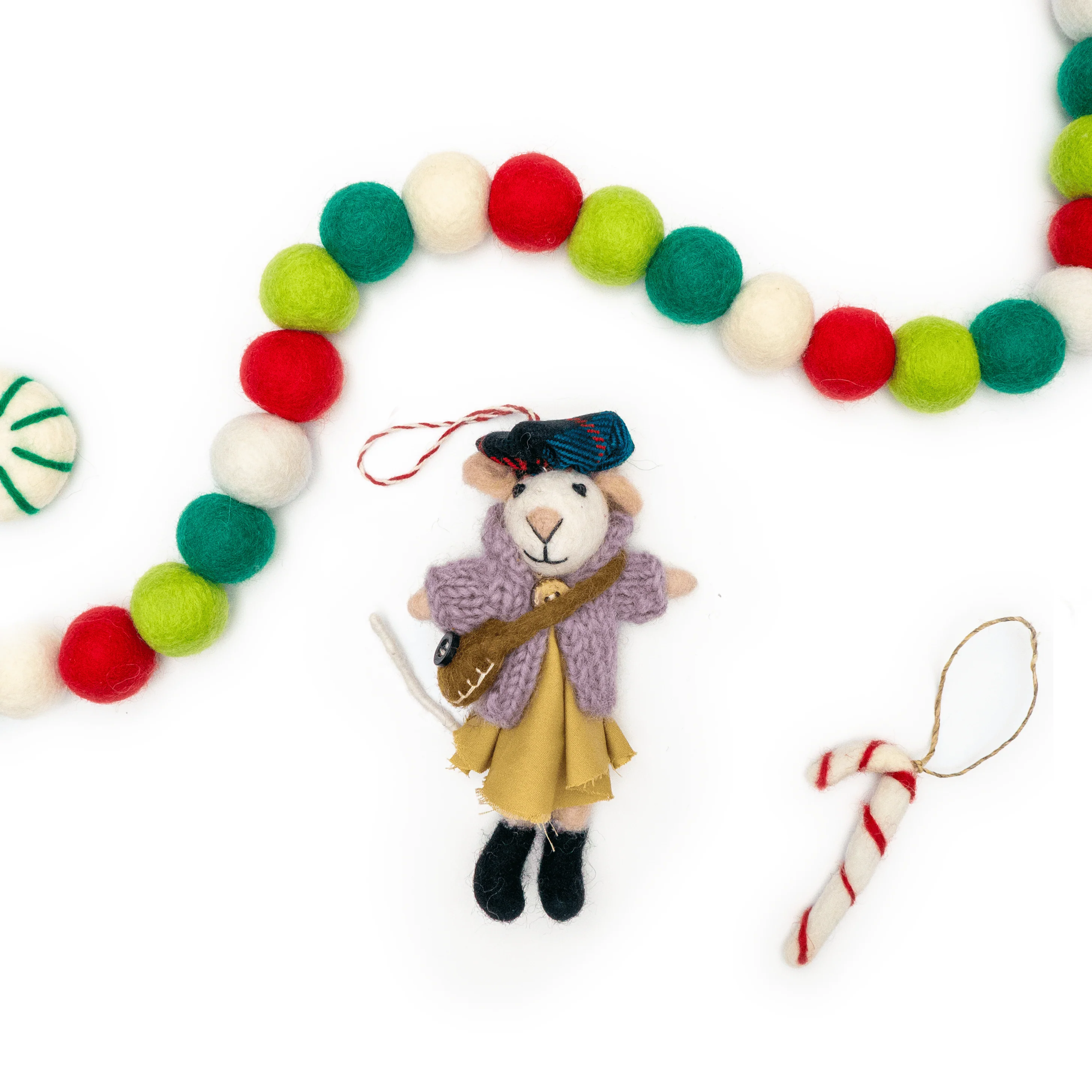 Ginny and Chris Boho Mouse Eco Ornaments - Set of 2 - Image 9