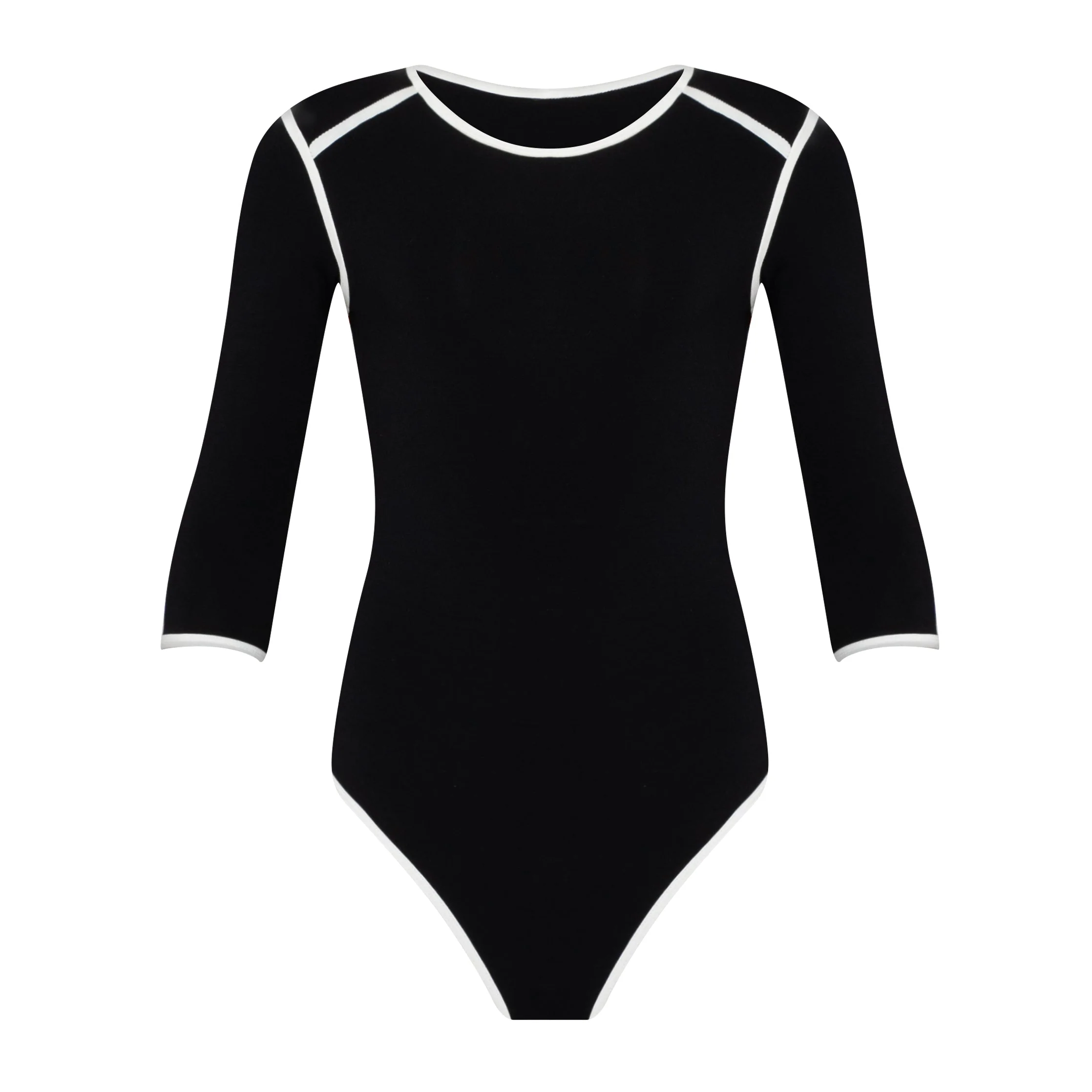 GIRL Two-tone Eco Bodysuit in Black - Image 3