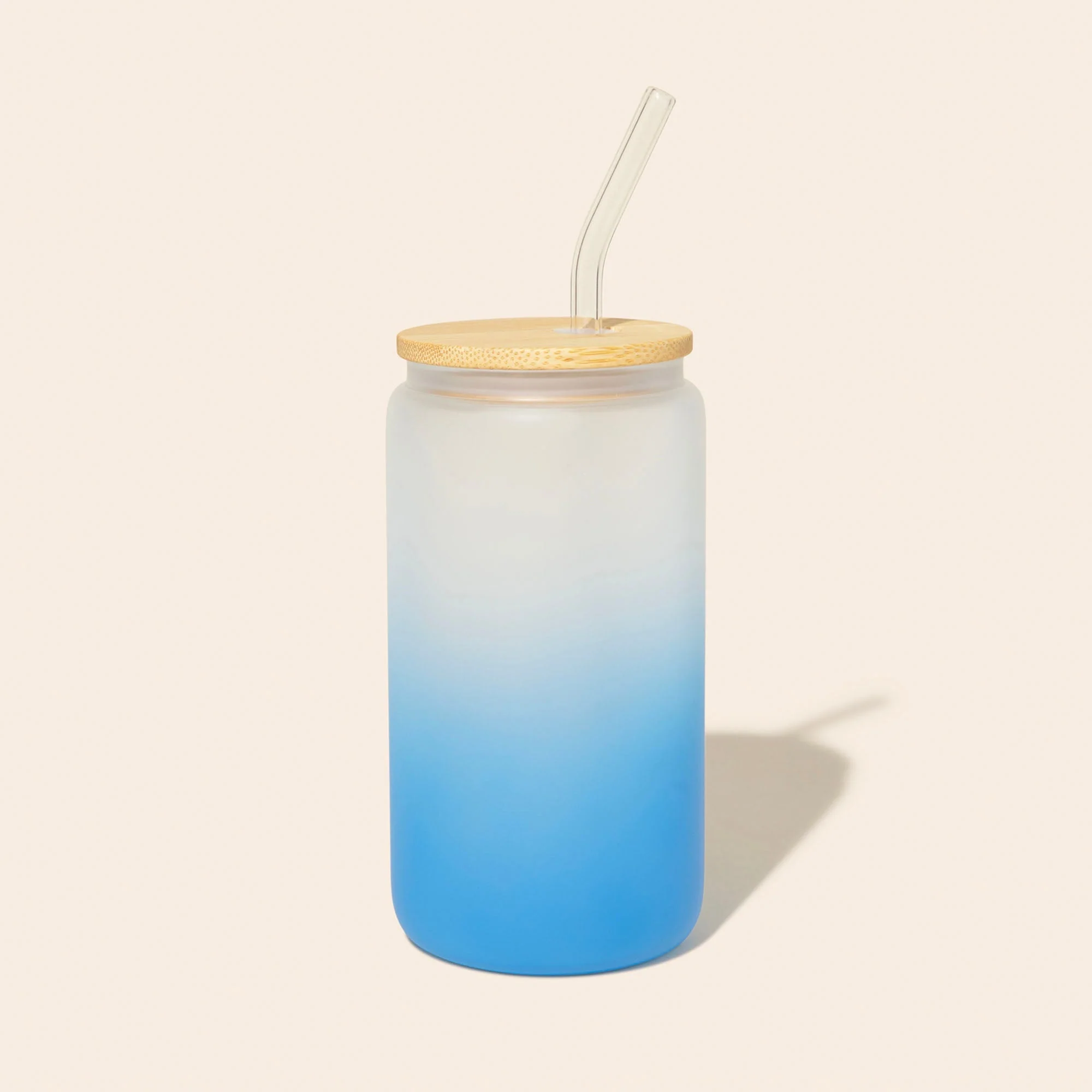 Glass Can Tumbler with Glass Straw - Image 7