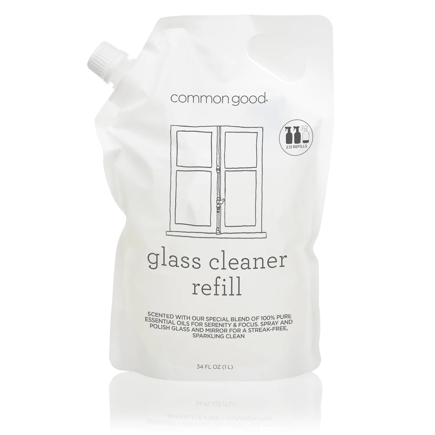 Glass Cleaner Refill Pouch, 34 Fl Oz - Image 3