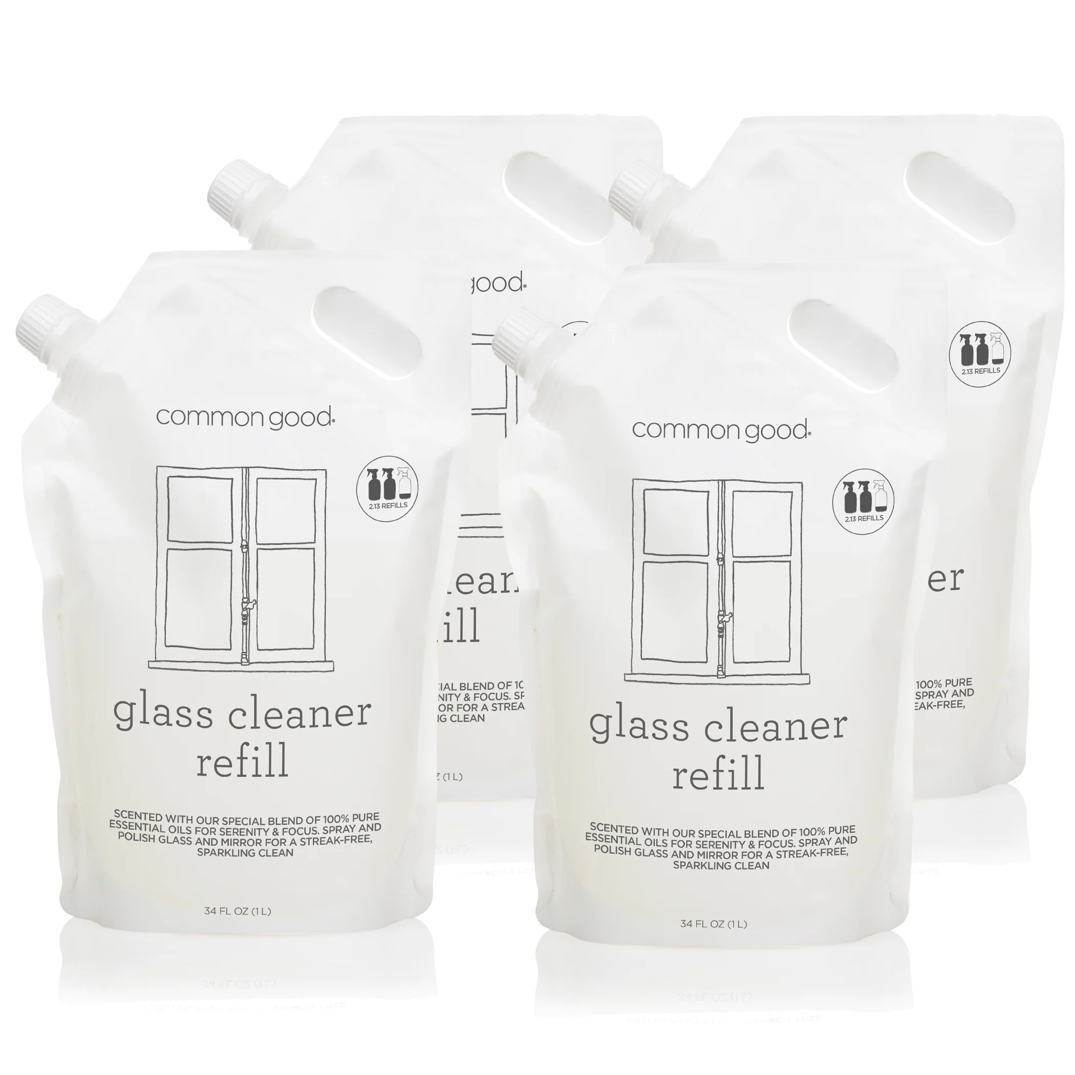 Glass Cleaner Refill Pouch, 34 Fl Oz - Image 5